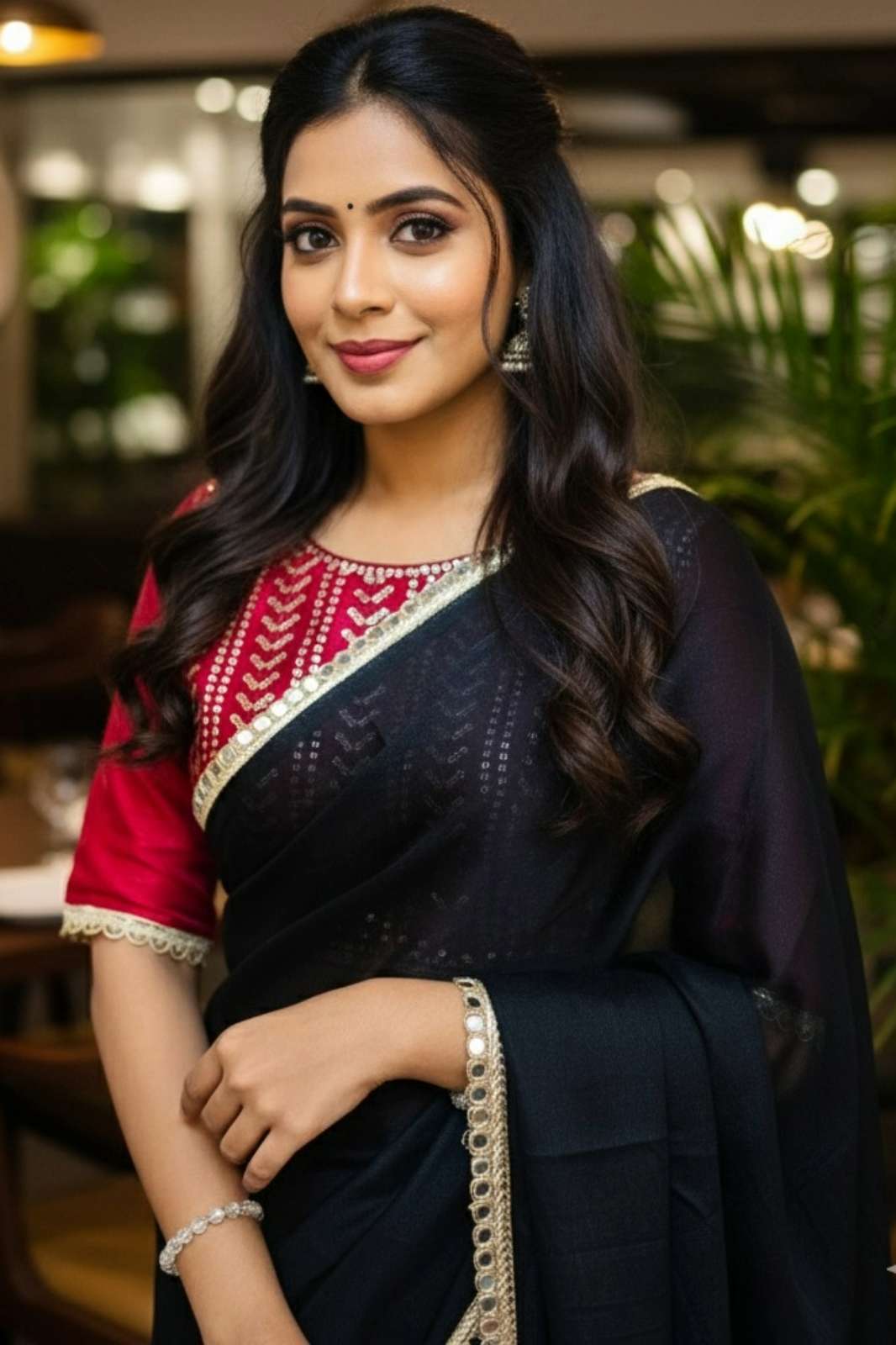 Shri Balaji Emporium PC 11 black beauty Star Georgette Party Wear Saree