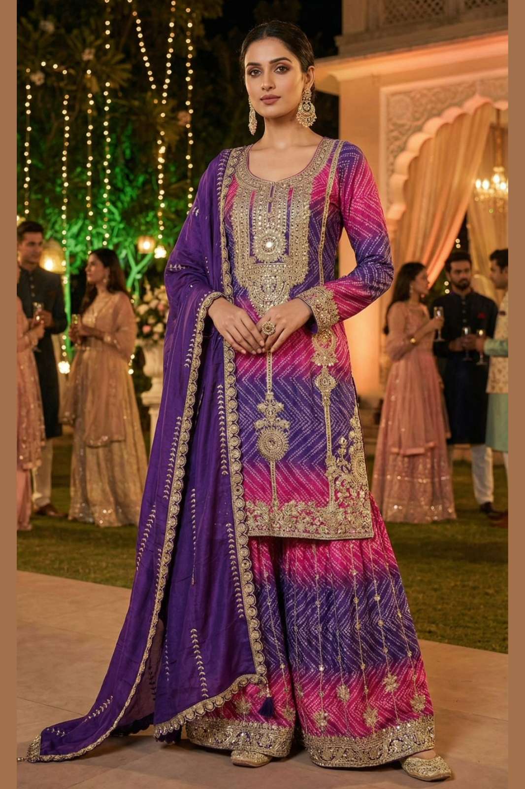 Shri Balaji Emporium Premium Chinon Silk Designer Salwar Suit