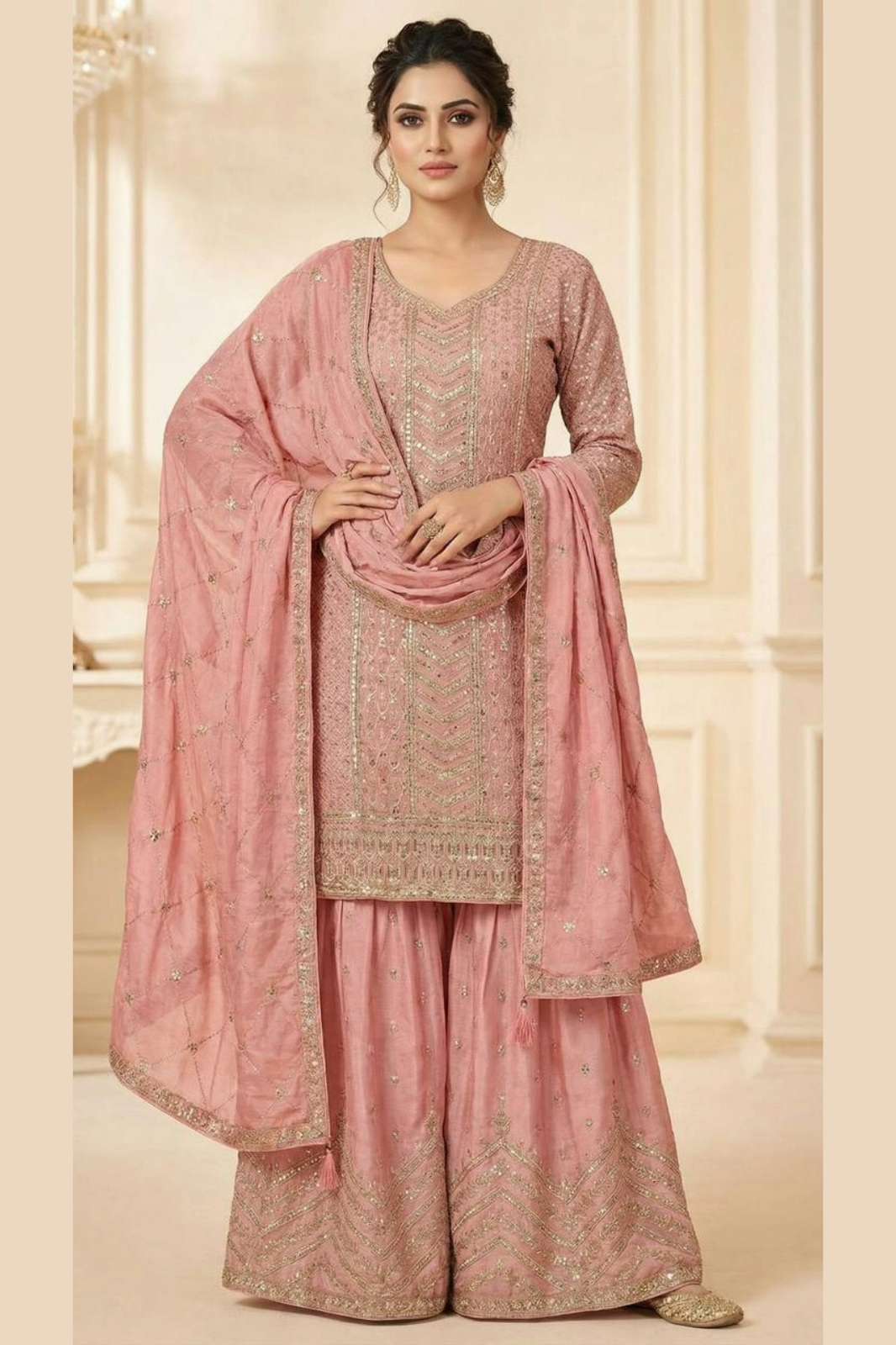 Shri Balaji Emporium Real Chinon Designer Salwar Suit