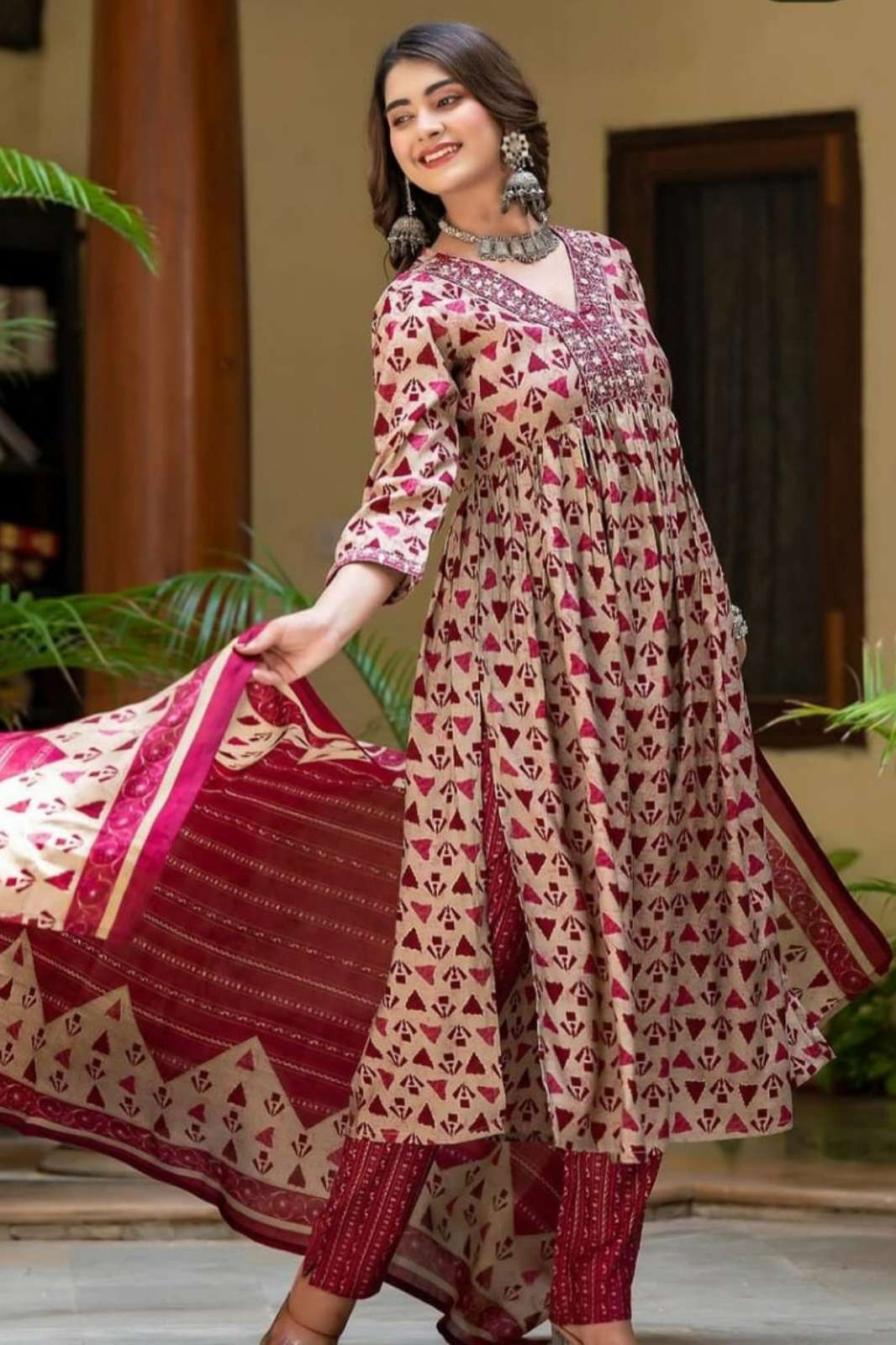 Shri Balaji Emporium RF 18378 Ready to Wear Pure Cotton Embroidered Suit