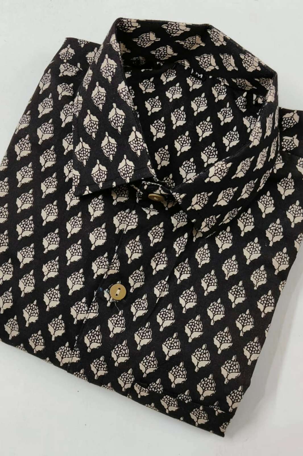 Shri Balaji Emporium RF 18380 Ready to Wear Handblock Printed Pure Cotton Mens Shirts