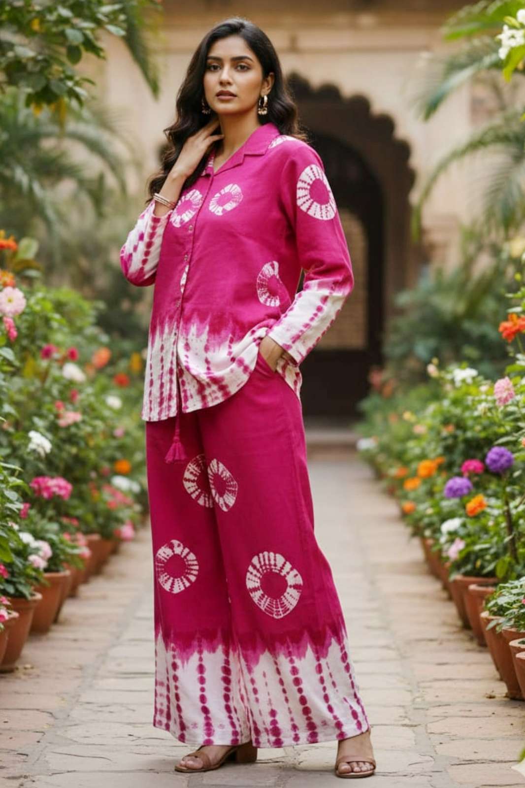 Shri Balaji Emporium RF 18632 Ready to Wear Rayon Bandhani Print Co Ord Set