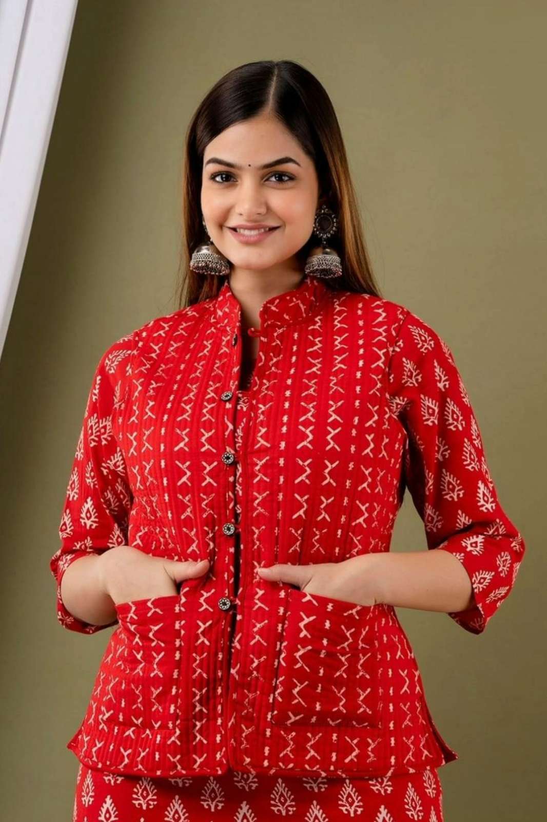 Shri Balaji Emporium RF 18633 Ready to Wear Pure Cotton Suit with Winter Jacket