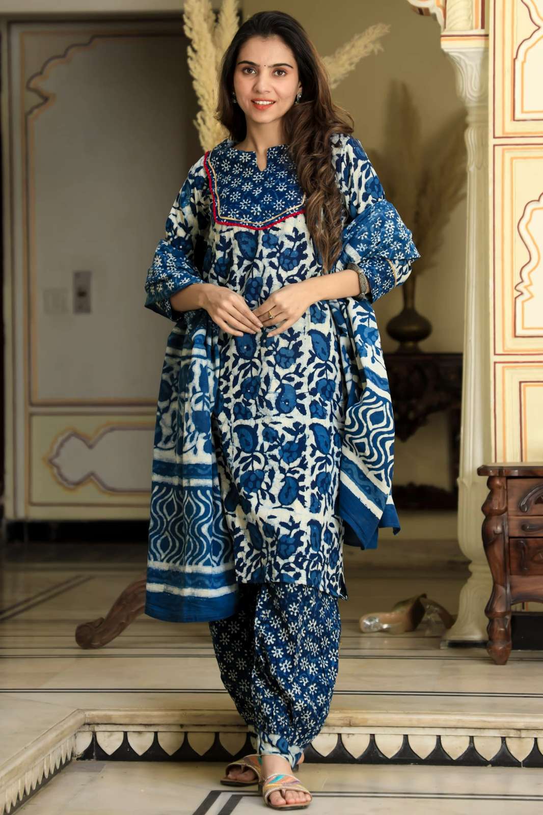 Shri Balaji Emporium RF 18851 Ready to Wear Hand Block Printed Cotton Suits
