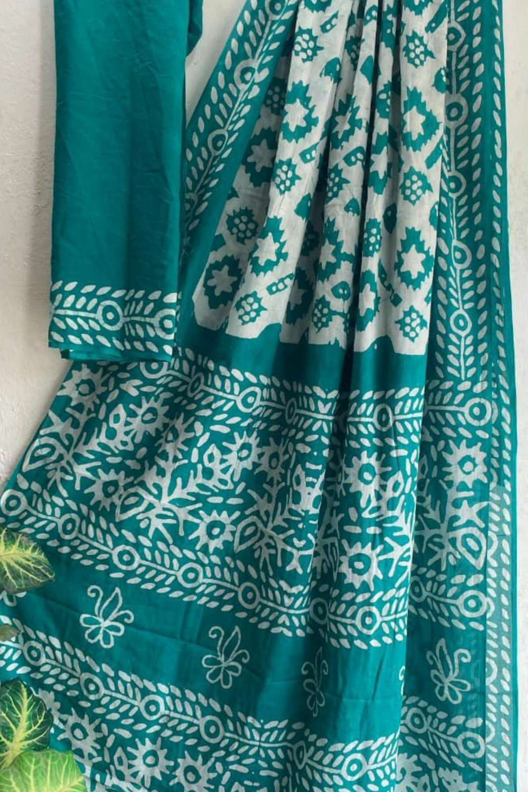 Shri Balaji Emporium RF 19318 Bagru Hand Block Printed Pure Cotton Saree