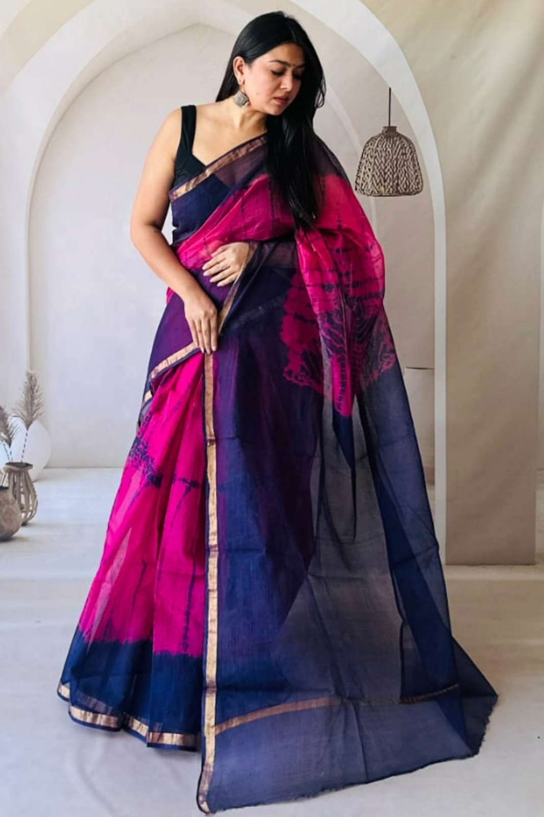 Shri Balaji Emporium RF 19320 Hand Block Printed Kota Doriya Sarees