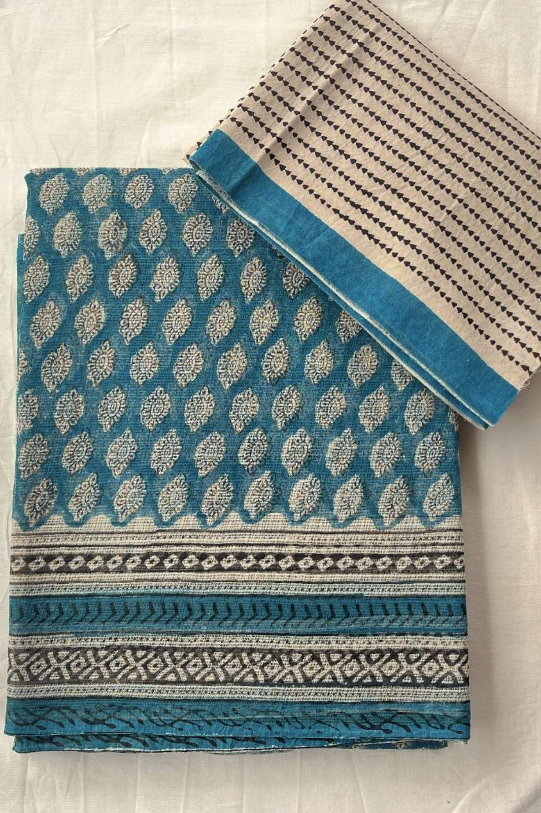 Shri Balaji Emporium RF 19439 Hand Block Printed Kota Doriya Sarees