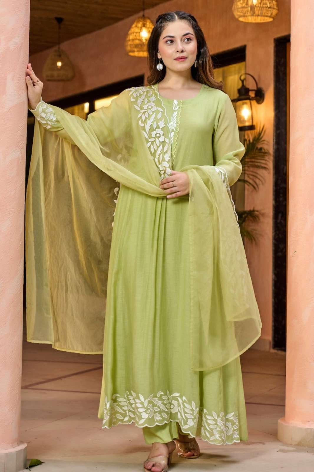 SHRI BALAJI EMPORIUM SK TULSI PREMIUM CHANDERI SUIT FOR CASUAL WEAR