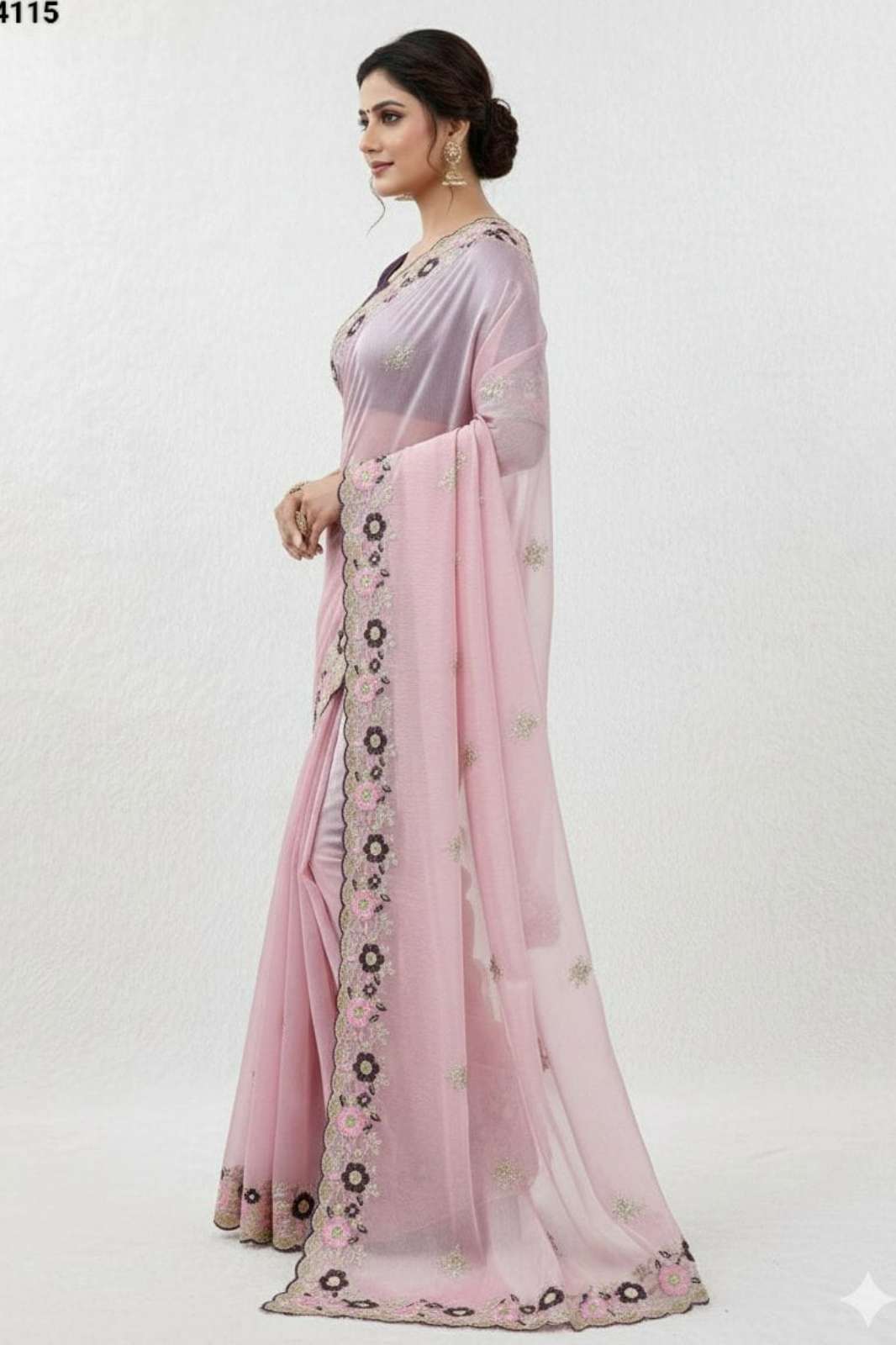 Shri Balaji Emporium VC 4115 Premium Jimmy Choo Chiffon Saree