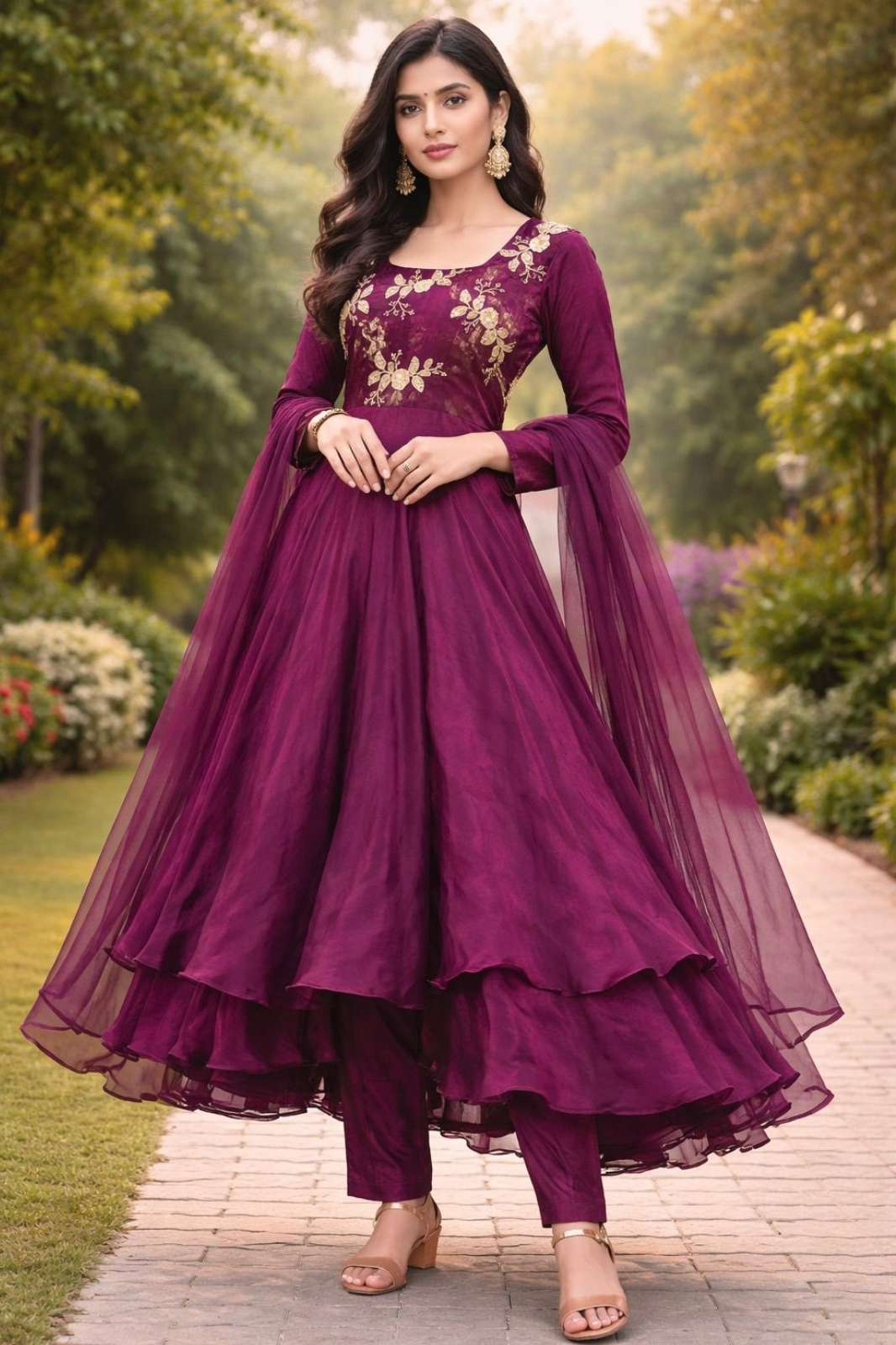 Shri Balaji Emporium ZF 434 Heavy Fandy Silk Anarkali Style Suit