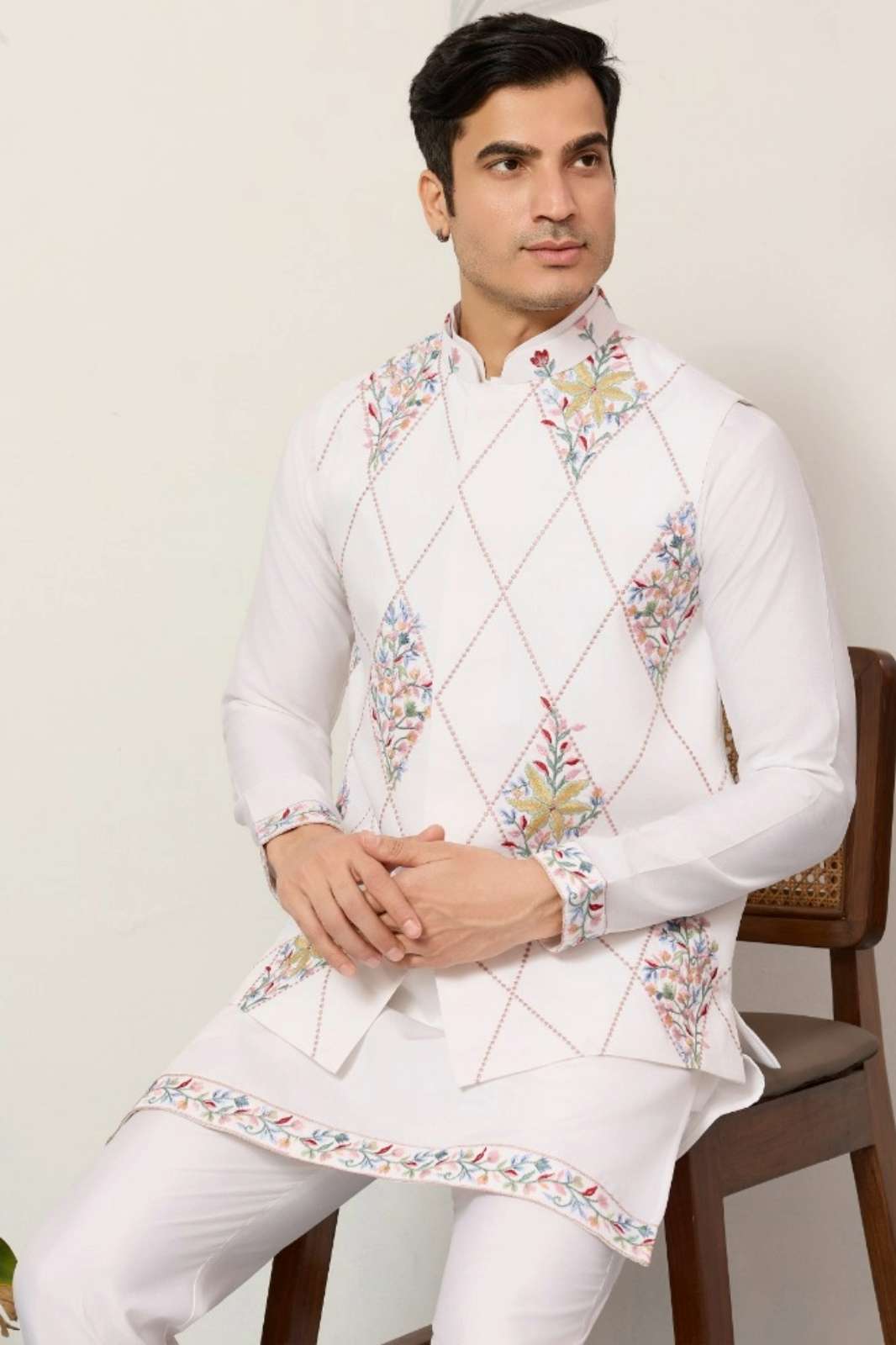 Shubhvastra ROYAL RIVAAJ KOTI Viscose Art Silk Mens Wear Kurta Pajama Koti