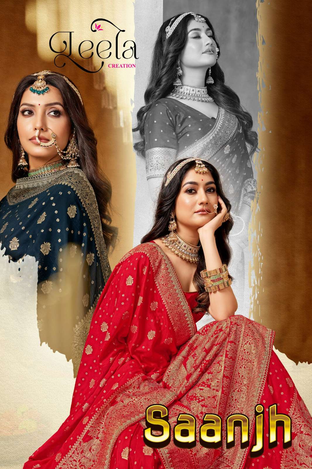 Sumitra SAANJH 304A TO 304E Viscose with Jarquen Saree