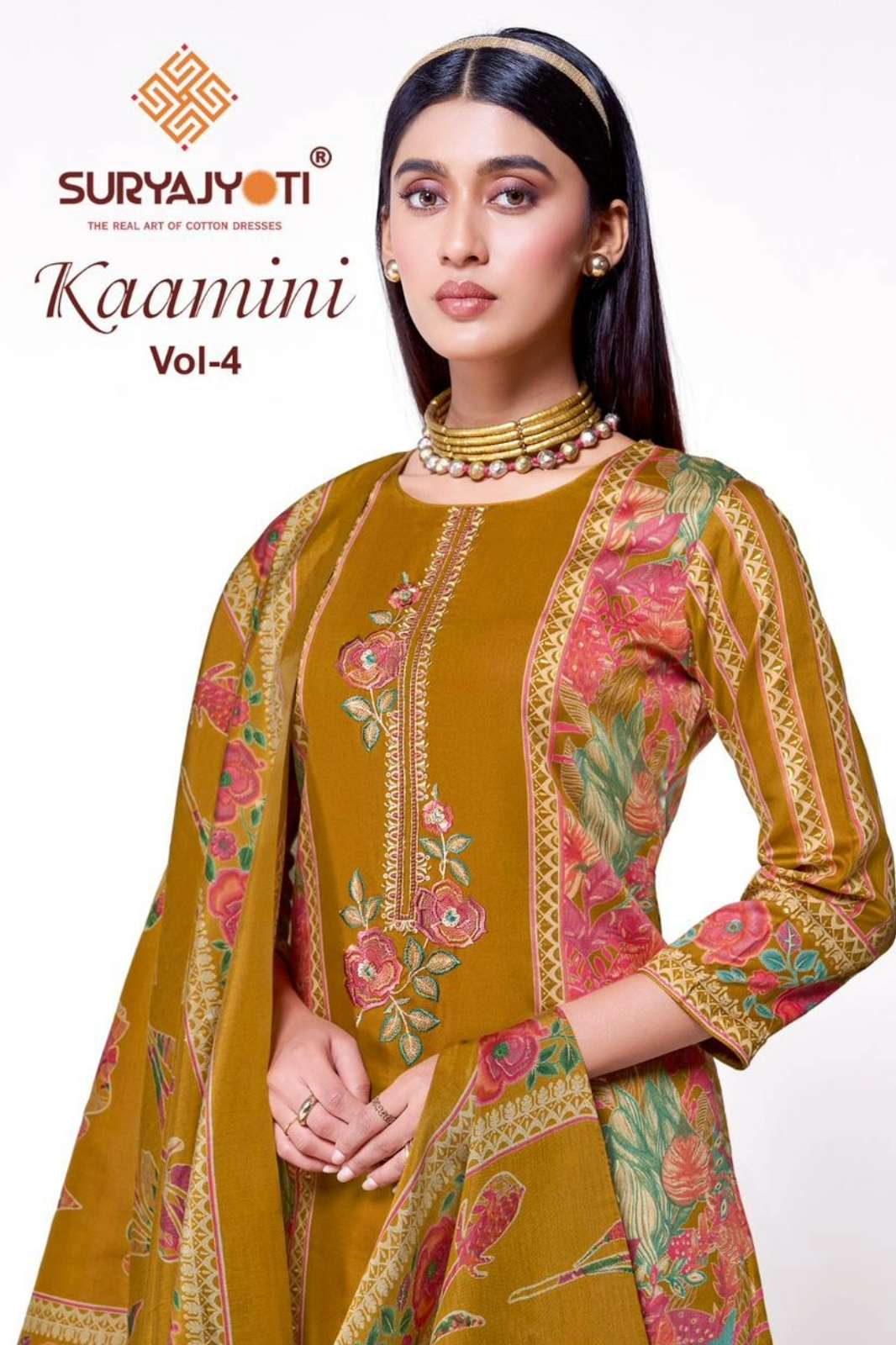 Suryajyoti KAAMINI VOL 4 Jaam Satin Discharge Print & Embroidery Work Suit