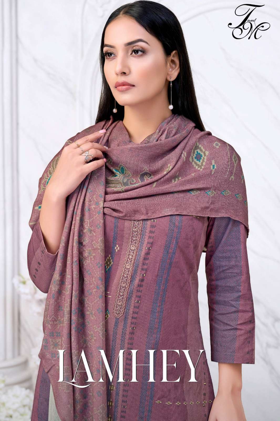 T&M LAMHEY PURE CORDUROY HAND EMBROIDERED SUIT