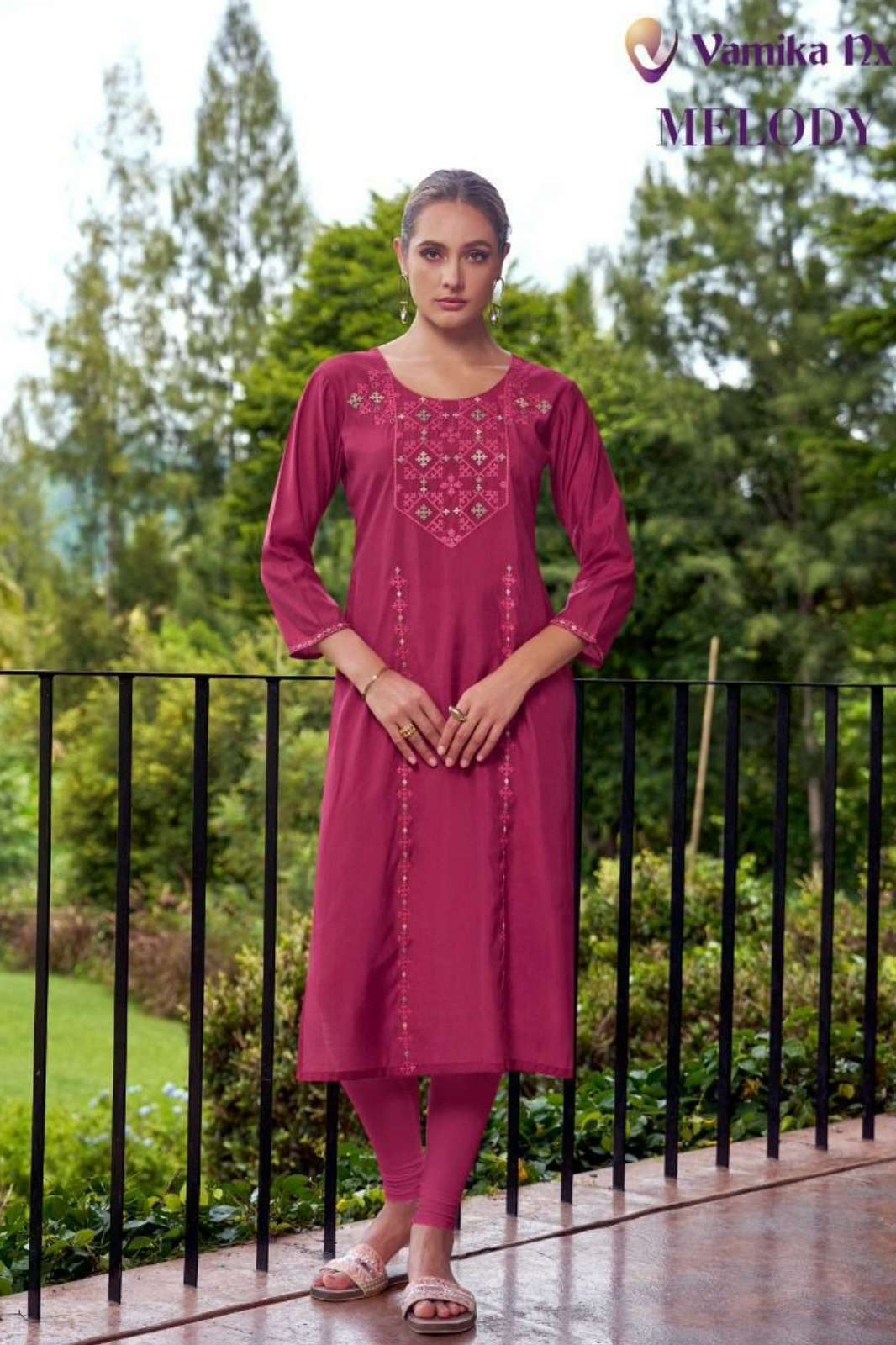 Vamika MELODY Ready to Wear Premium Chanderi Embroidery Work Suit