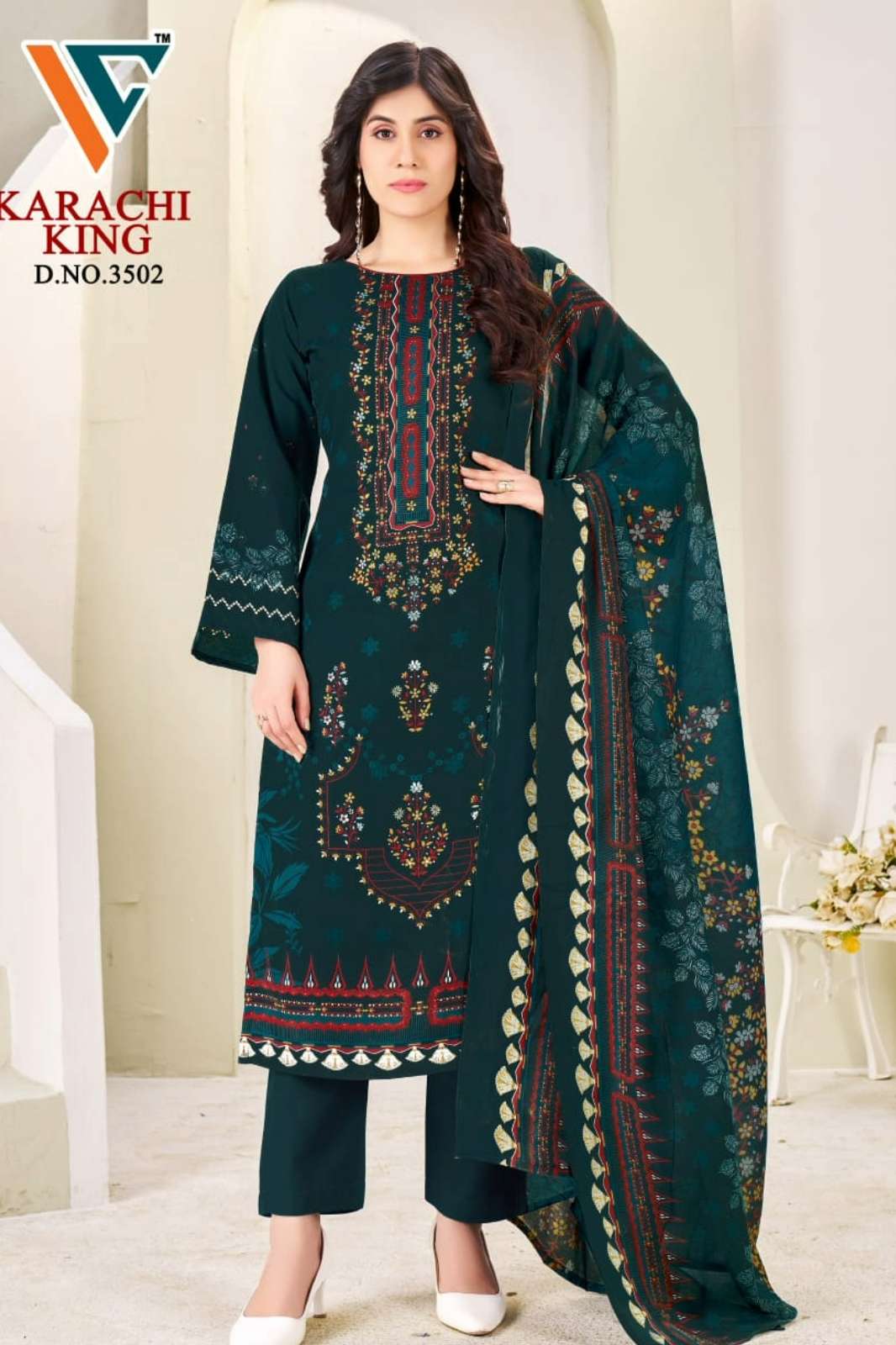 Vandana Creation KARACHI KING Vol 3️5️ Beautiful Printed Cotton Pakistani Suit