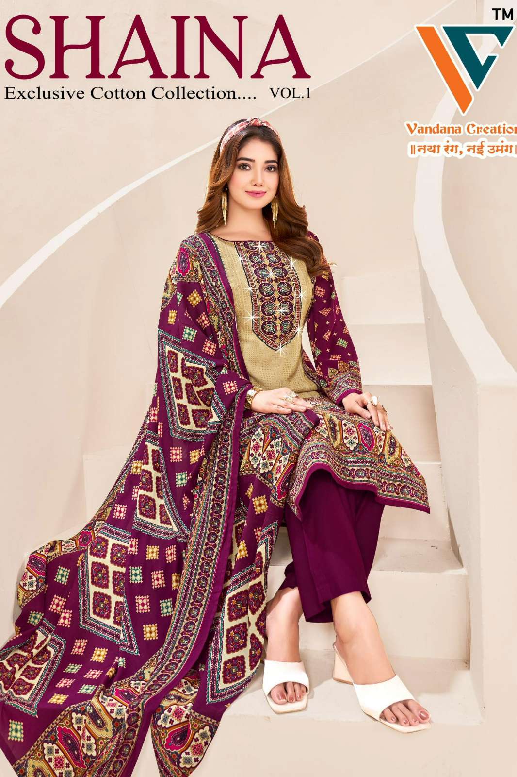 Vandana Creation SHAINA VOL 1 Viscose Rayon Swarovski Diamond Pakistani Suit