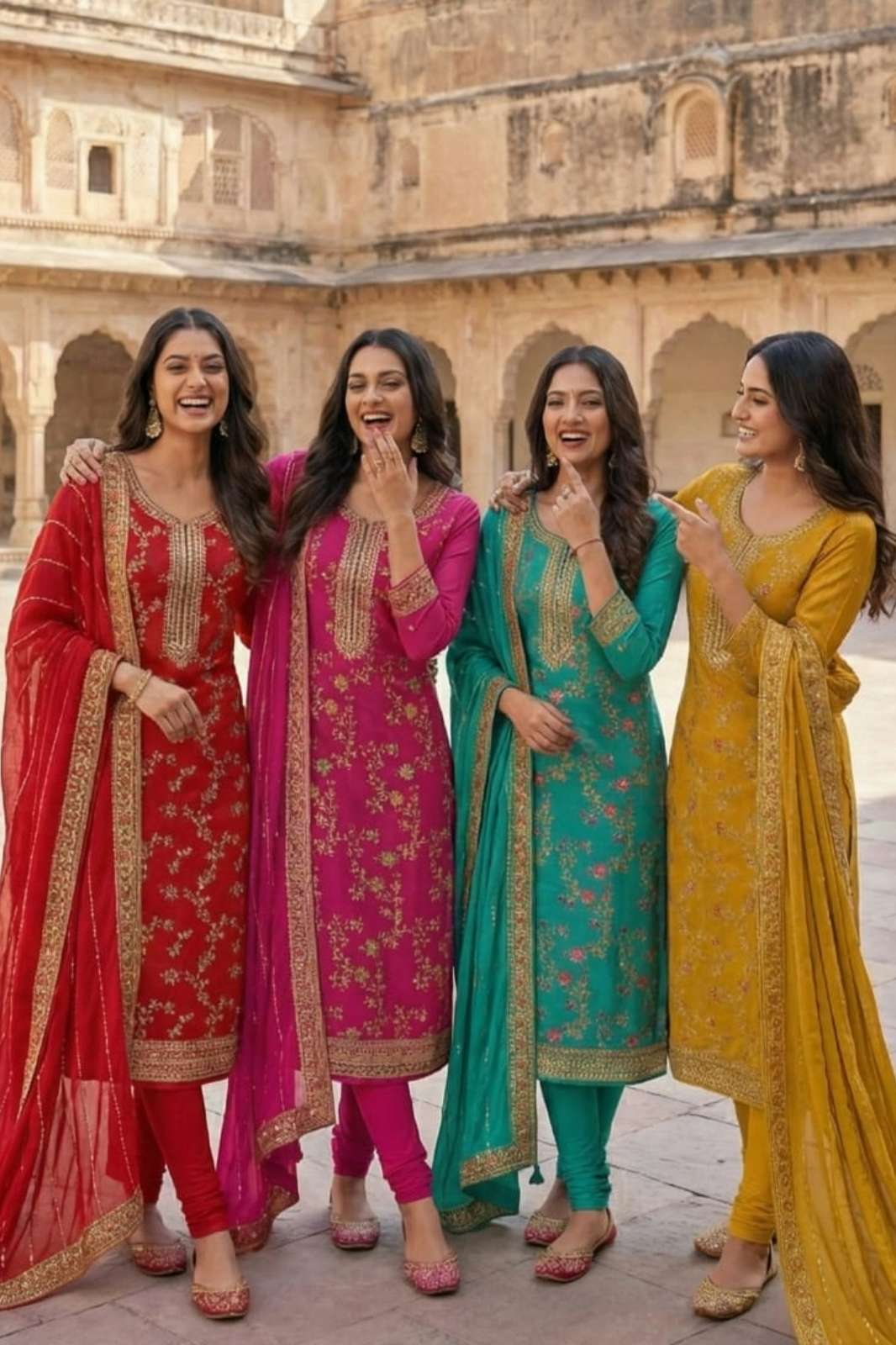 Vinay 528 Colours Beautiful Dola Silk Embroidered Suit 