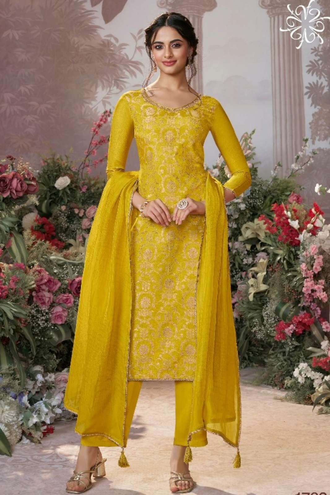 Vinay Seerat Ready to Wear Jacquard Diamond Work Suit