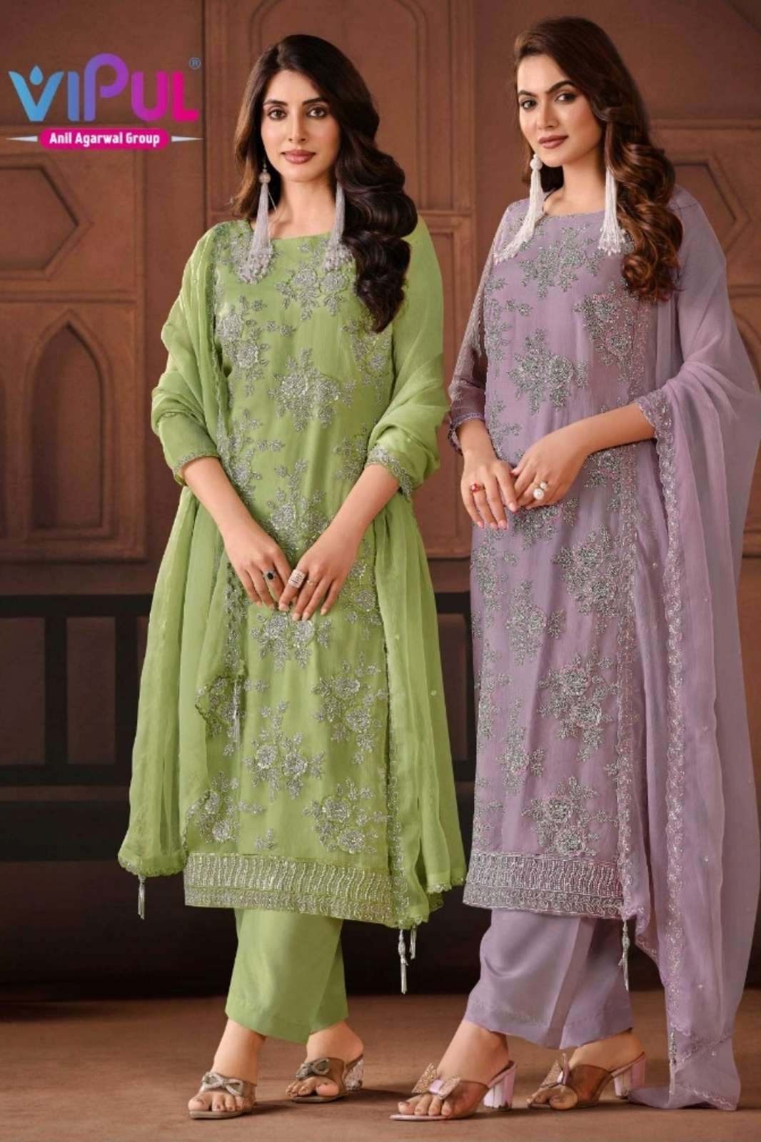 Vipul Arisaa Crinkle Chiffon Designer Salwar Suit