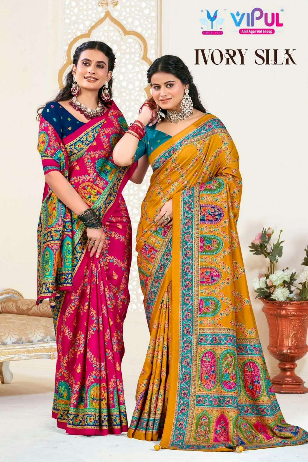 Vipul IVORY 870I 87052A TO 87052F Soft Silk Saree for Women