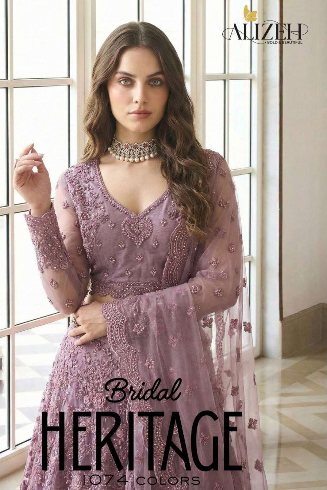 ALIZEH 1074 COLOURS BUTTERFLY NET LEHENGA CHOLI WITH DUPATTA