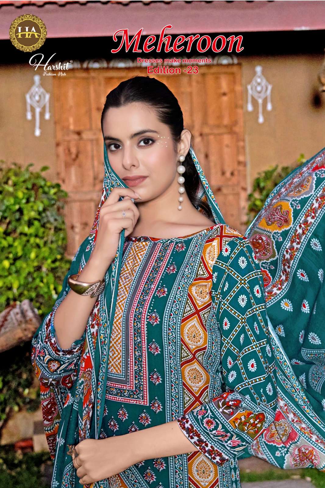 ALOK MEHEROON 23 IN PURE VISCOSE RAYON FEATURING EXCLUSIVE PRINT WITH HANDWORK