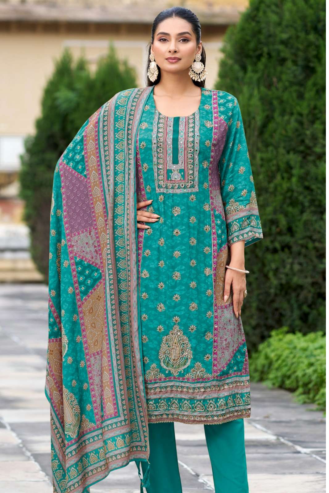 Amrutvela AT141 Pure Viscous Maslin Digital Printed Pakistani Suit
