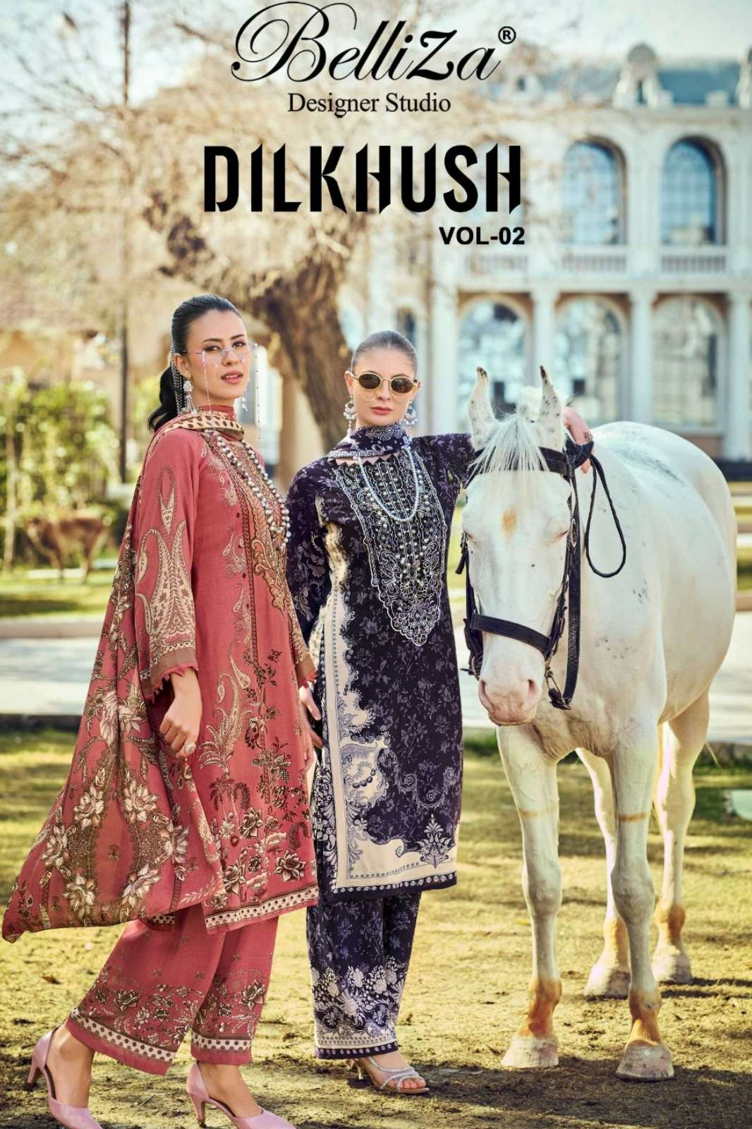 Belliza Dilkhush Vol 2 100% Pure Viscose Rayon Embroidered Pakistani Suit
