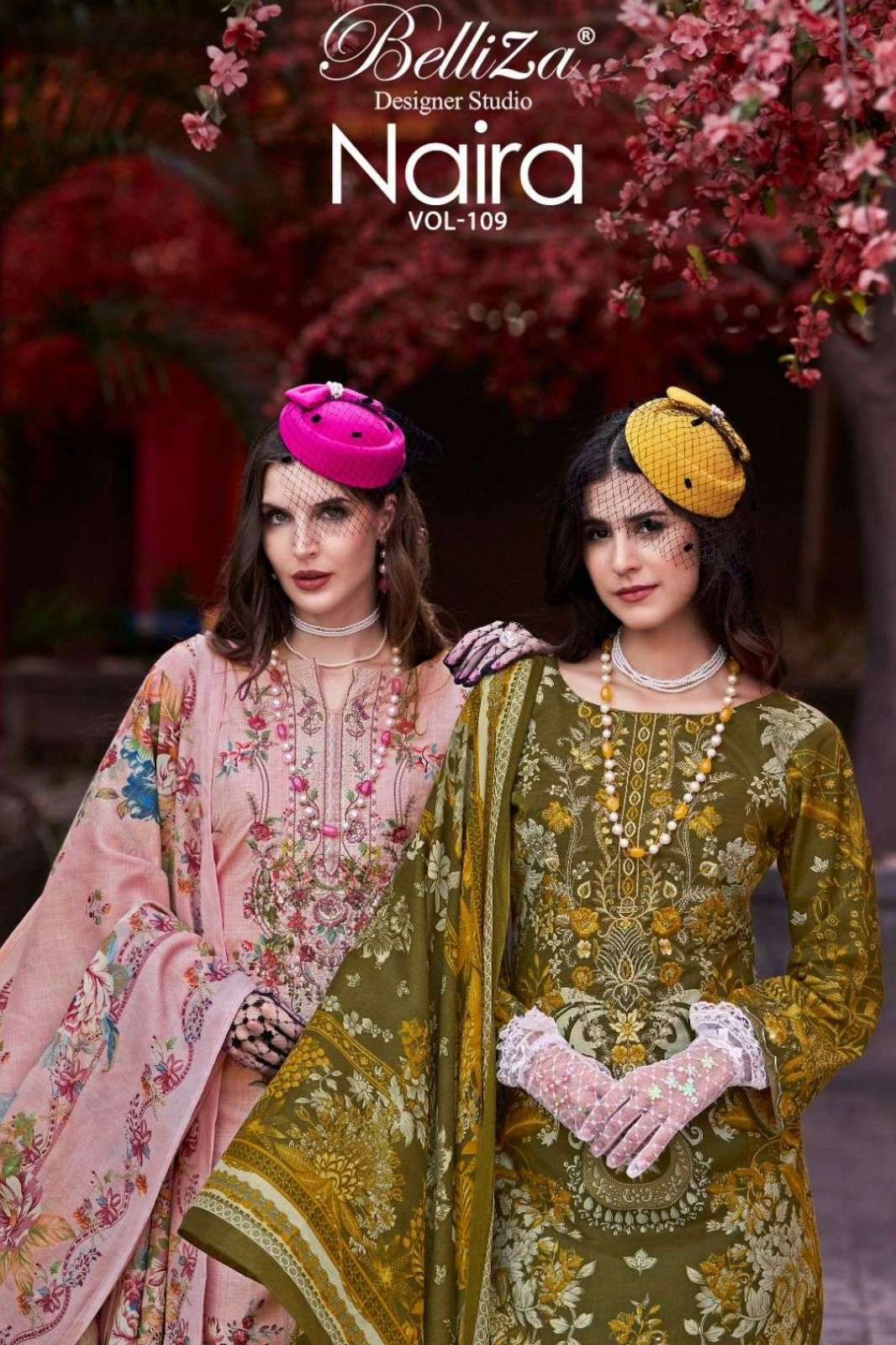 Belliza Naira Vol 109 100% Pure Cotton Digital Print & Embroidered Pakistani Suit 