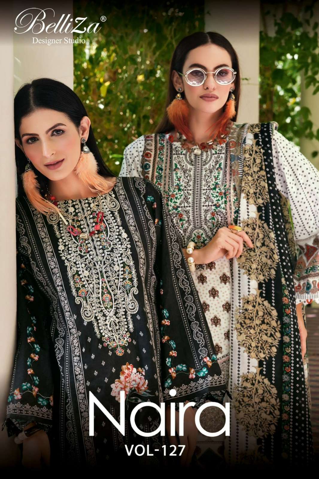 Belliza NAIRA VOL 127 100% Pure Cotton Digital Print & Embroidered Pakistani Suit