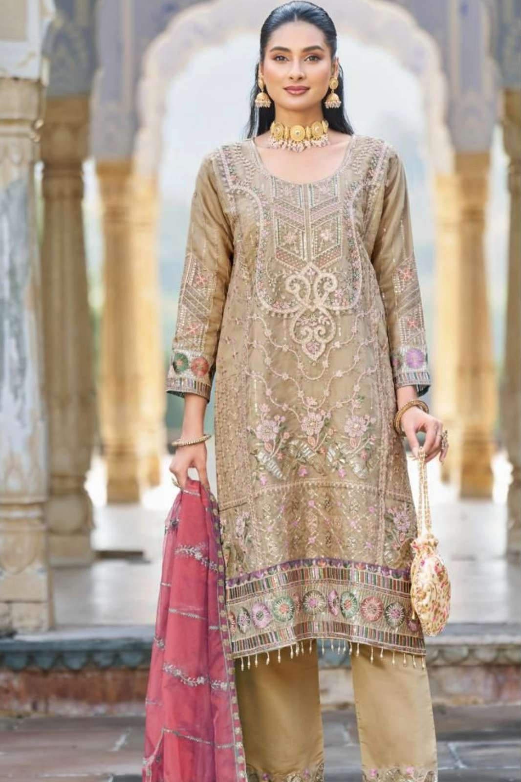 Deepsy Suits 2237 Organa Pakistani Suit with Embroidery & Zarkan Work