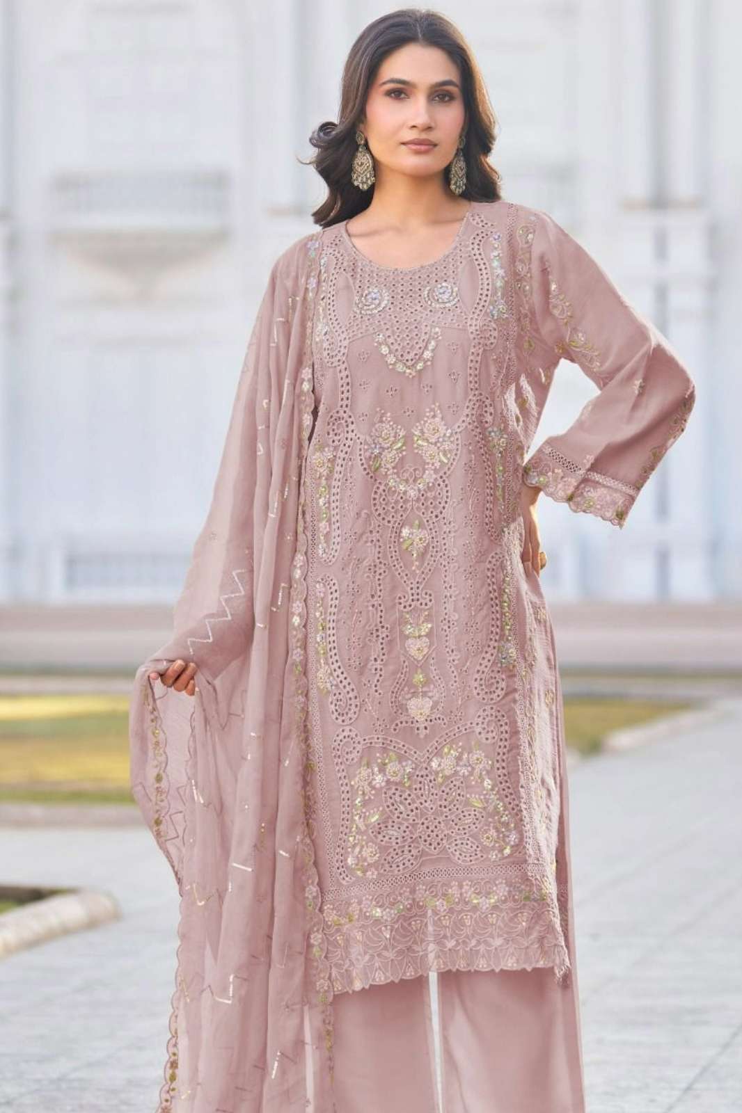 DEEPSY SUITS 2280 Chiffon Embroidery & Khatli Work Pakistani Suit