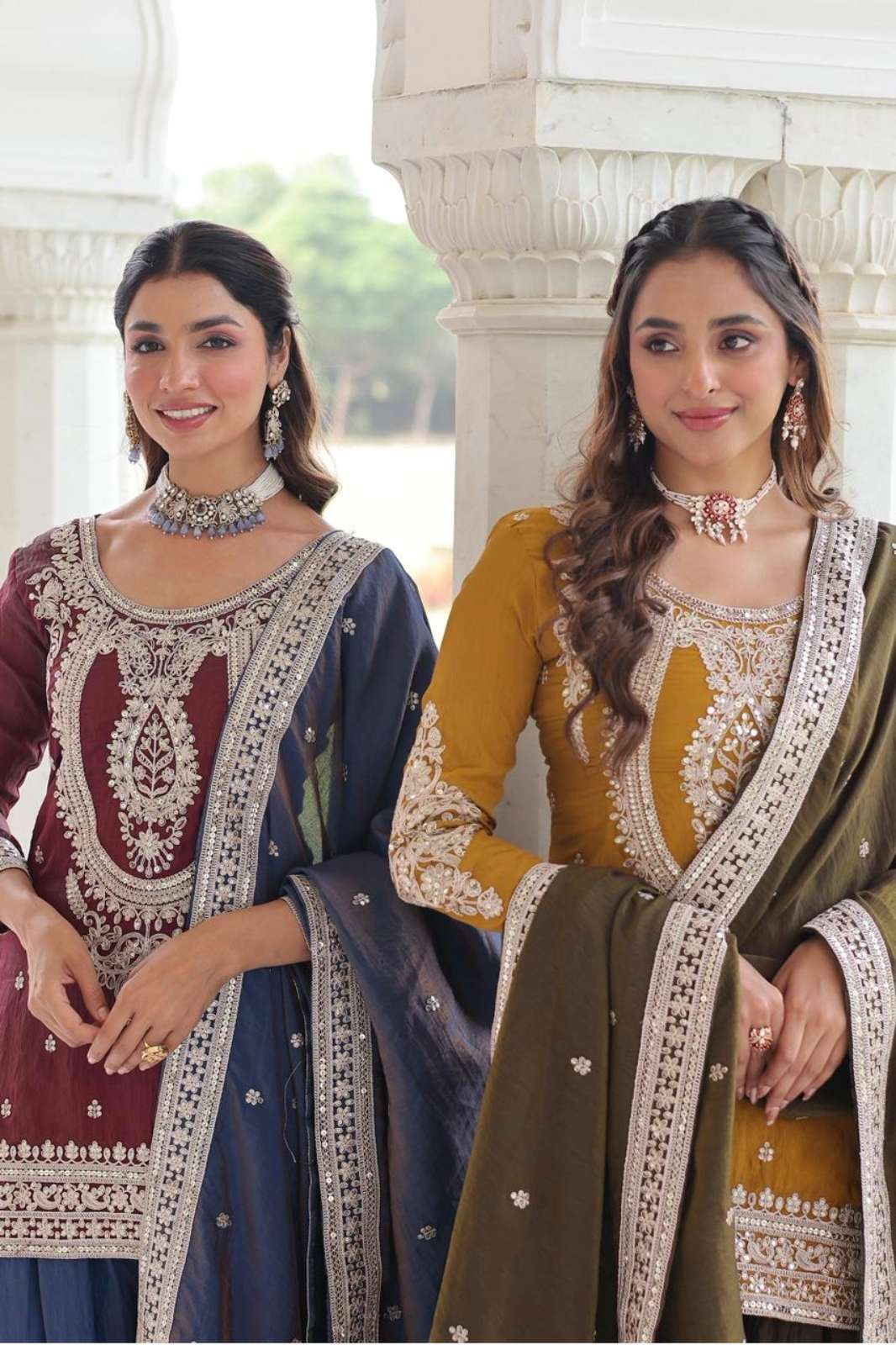 FASHION BAJAR LW 9302 VERSATILE SEQUENCE AND CODDING EMBROIDERED SILK FABRIC SHARARA SUIT 