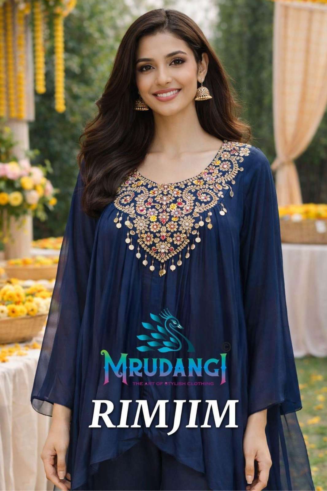 MRUDANGI RIMJIM 754 TO 758 PURE VISCOSE CHINON CO ORD SET