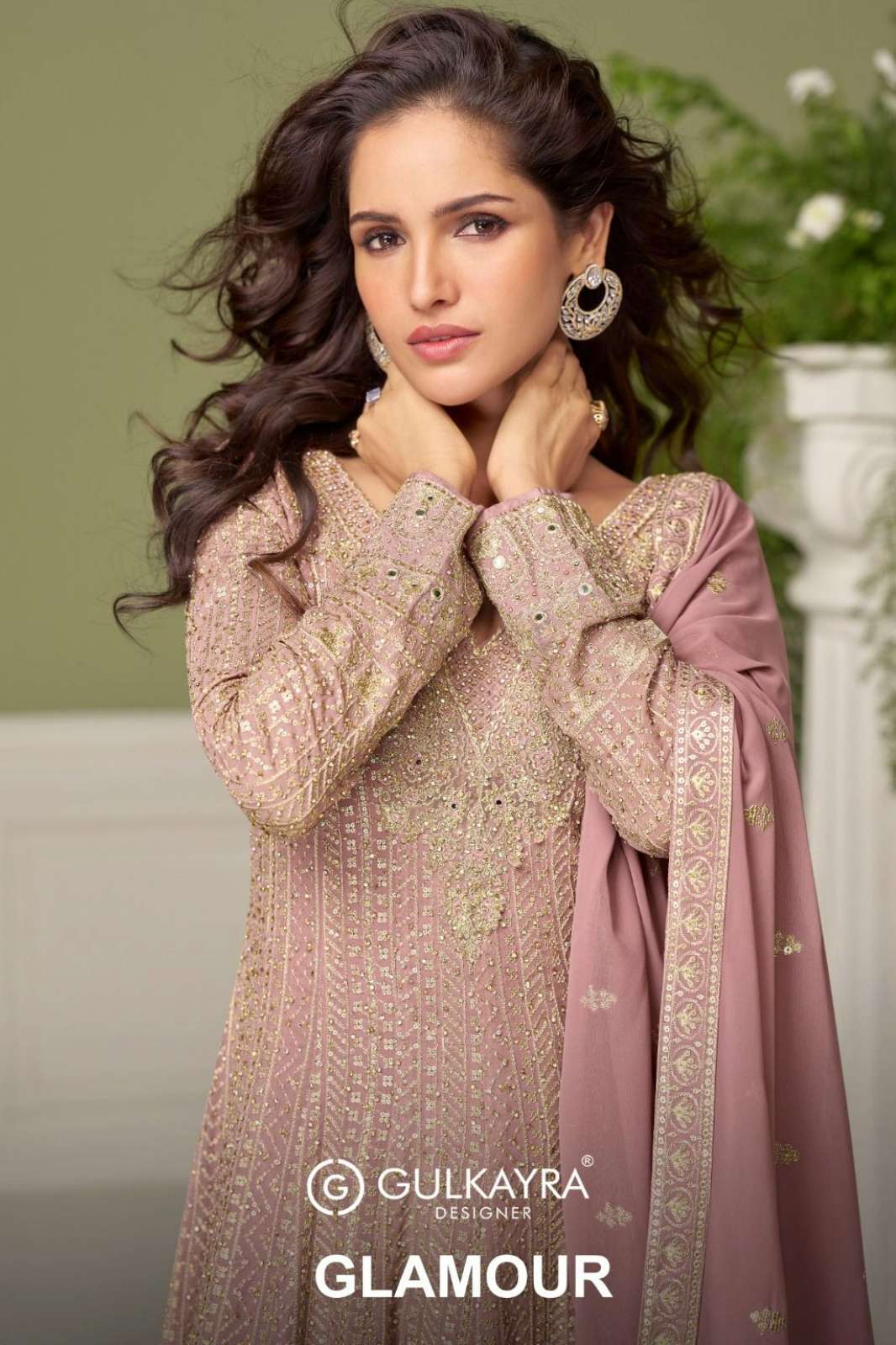 Gulkayra GLAMOUR Ready to Wear Embroidered Real Georgette Suit