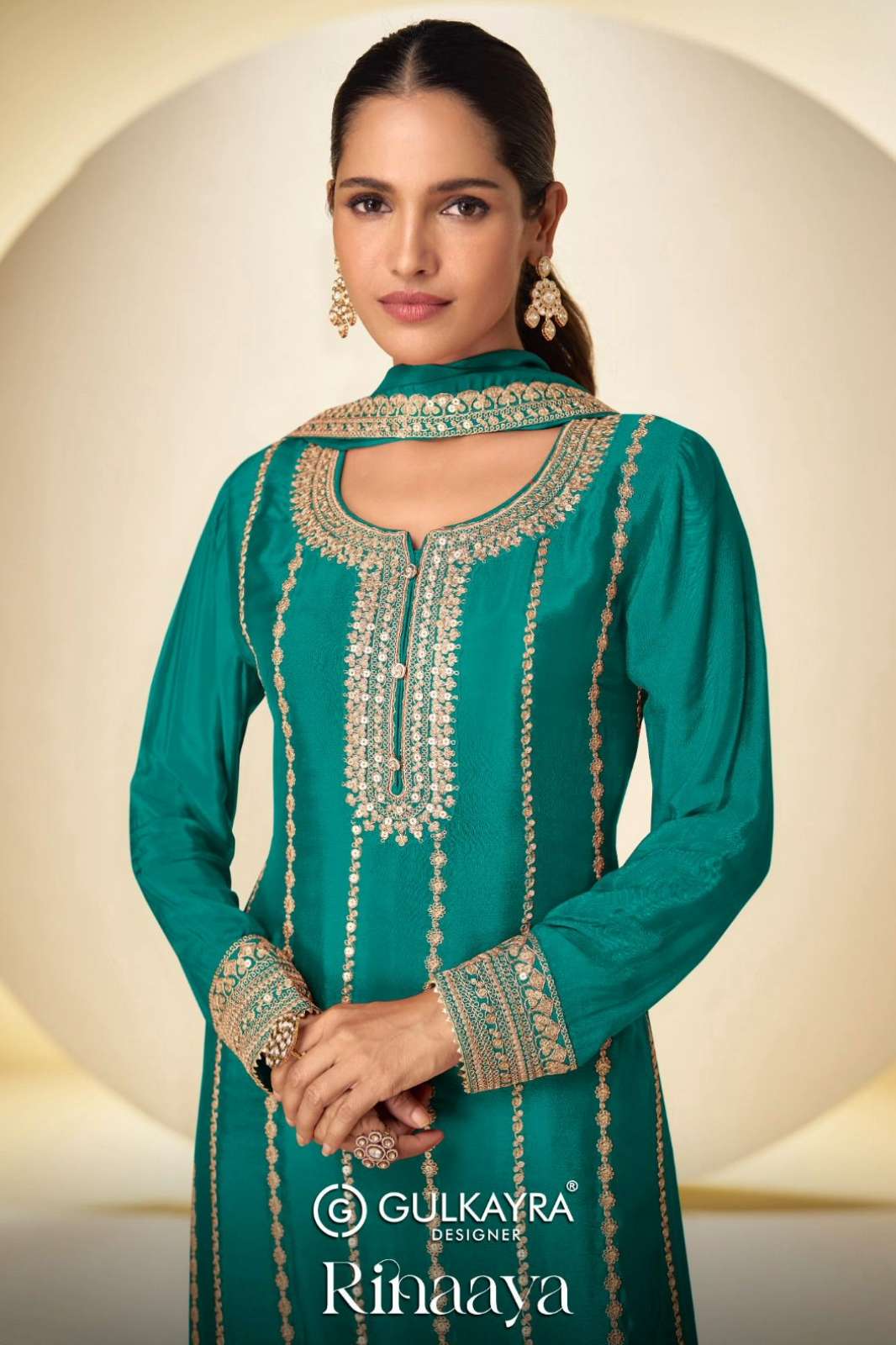 Gulkayra RINAAYA Ready to Wear Embroidery Work Real Chinon Suit