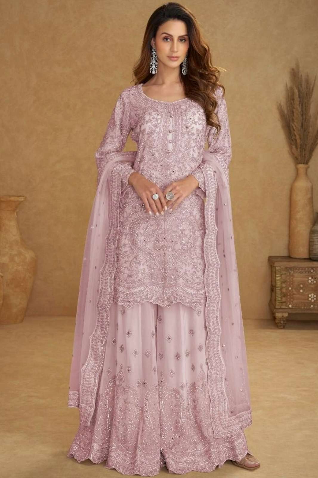 Gulkayra SAFIRA Ready to Wear Beautiful Net Embroidery Work Suit