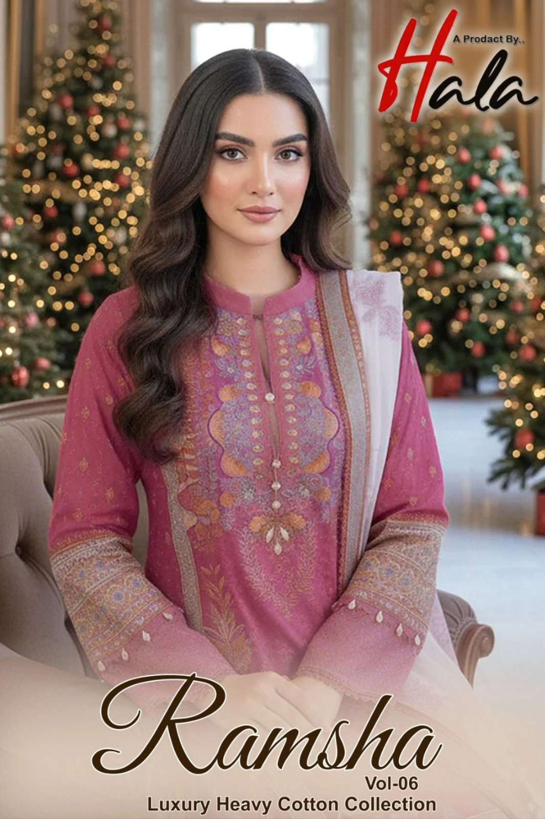 Hala HALA RAMSHA VOL 6 Beautiful Printed Pure Cotton Pakistani Suits