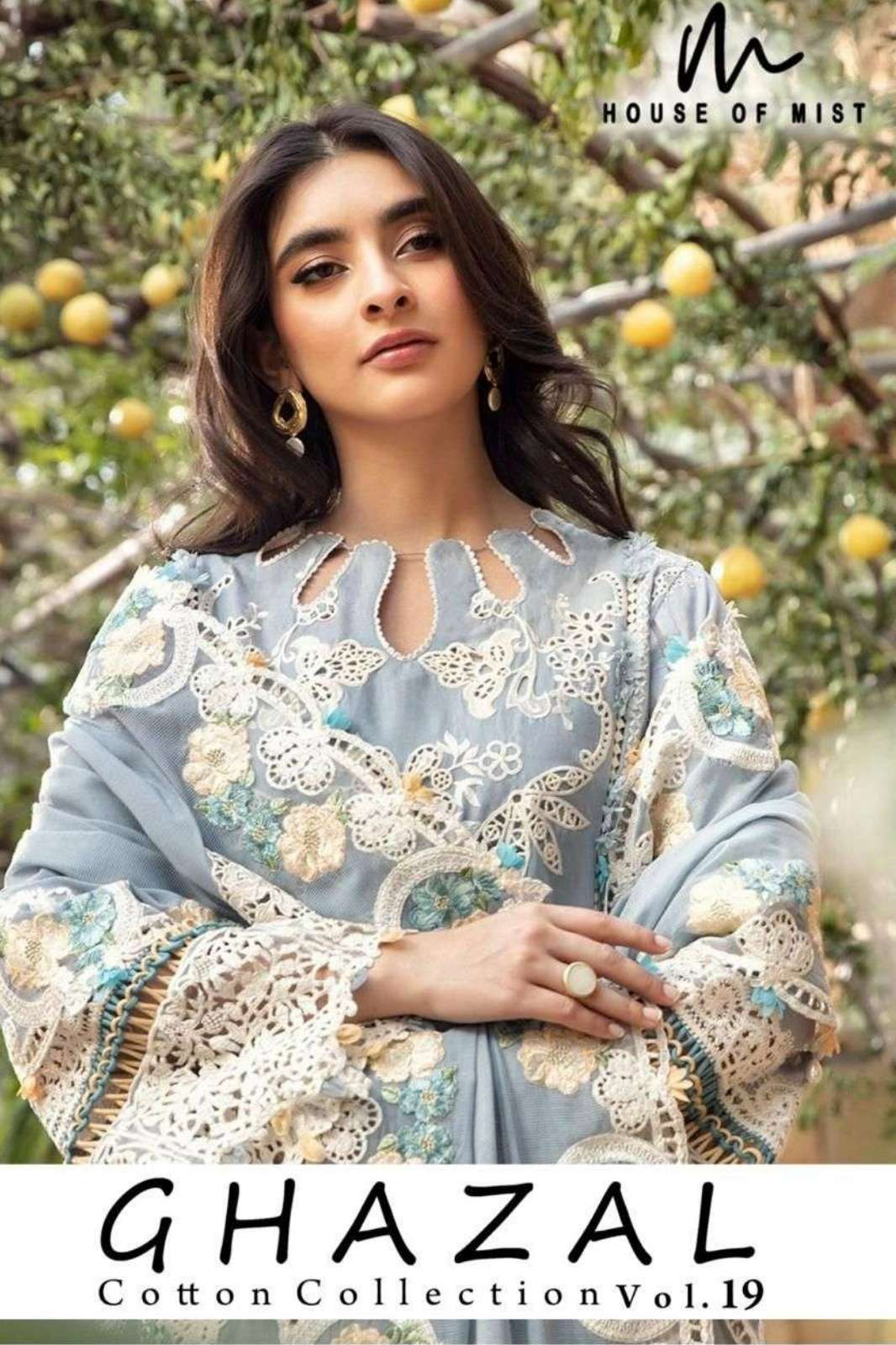 House Of Mist Ghazal Cotton Collection Vol 19 Beautiful Printed Pakistani Suit 