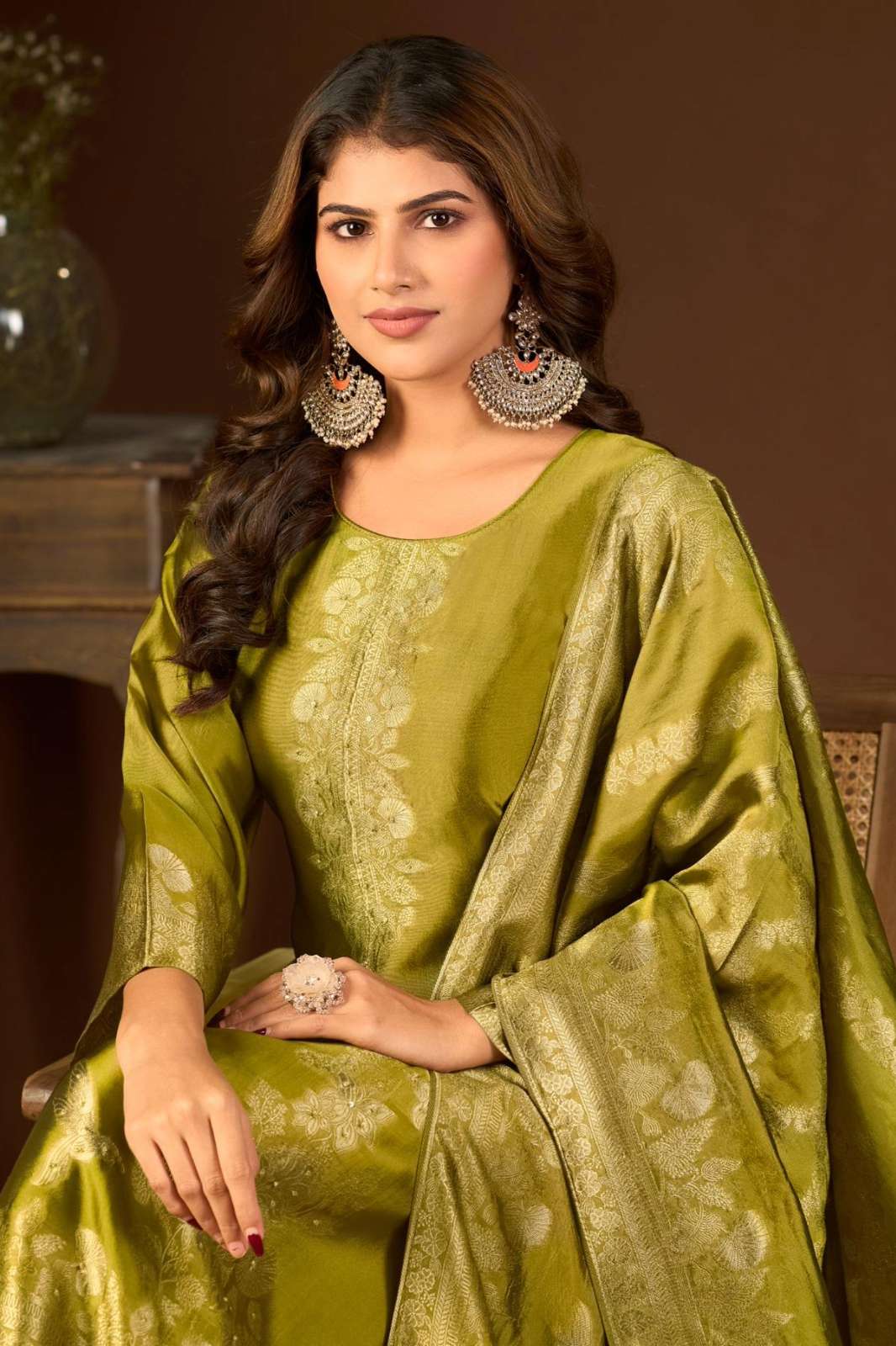 IBIZA MASARRAT BEAUTIFUL HANDWORKED PURE BANGLORY SILK SUIT