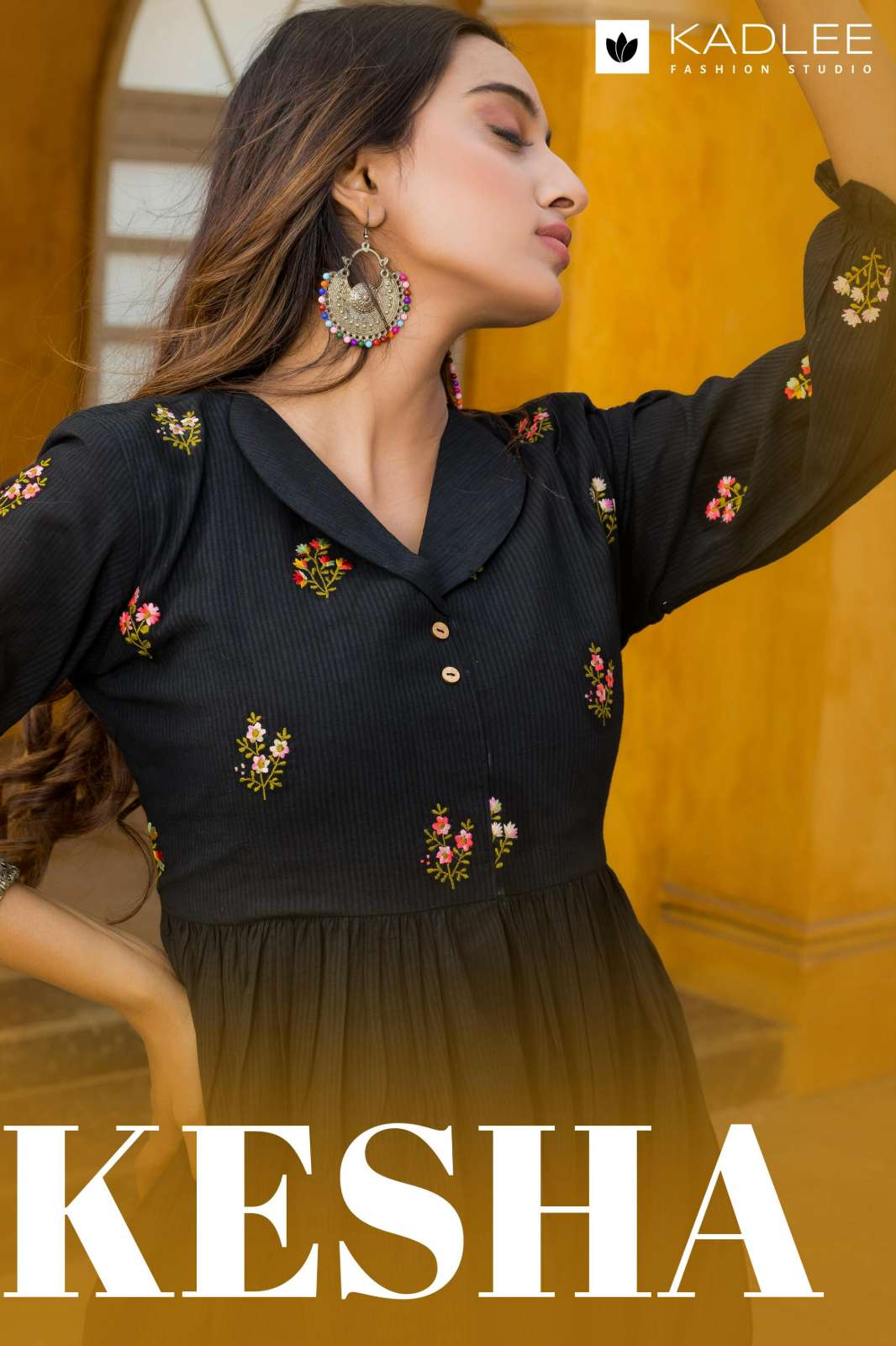 Kadlee Kesha Ready to Wear Pure Cotton Thread & Handwork Co ord Set