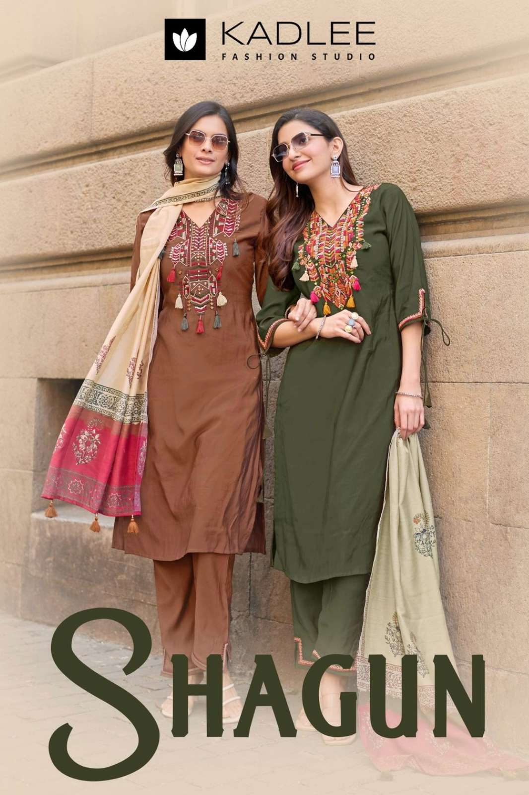 Kadlee Shagun Ready to Wear Rasian Silk Thread & Handwork Suit