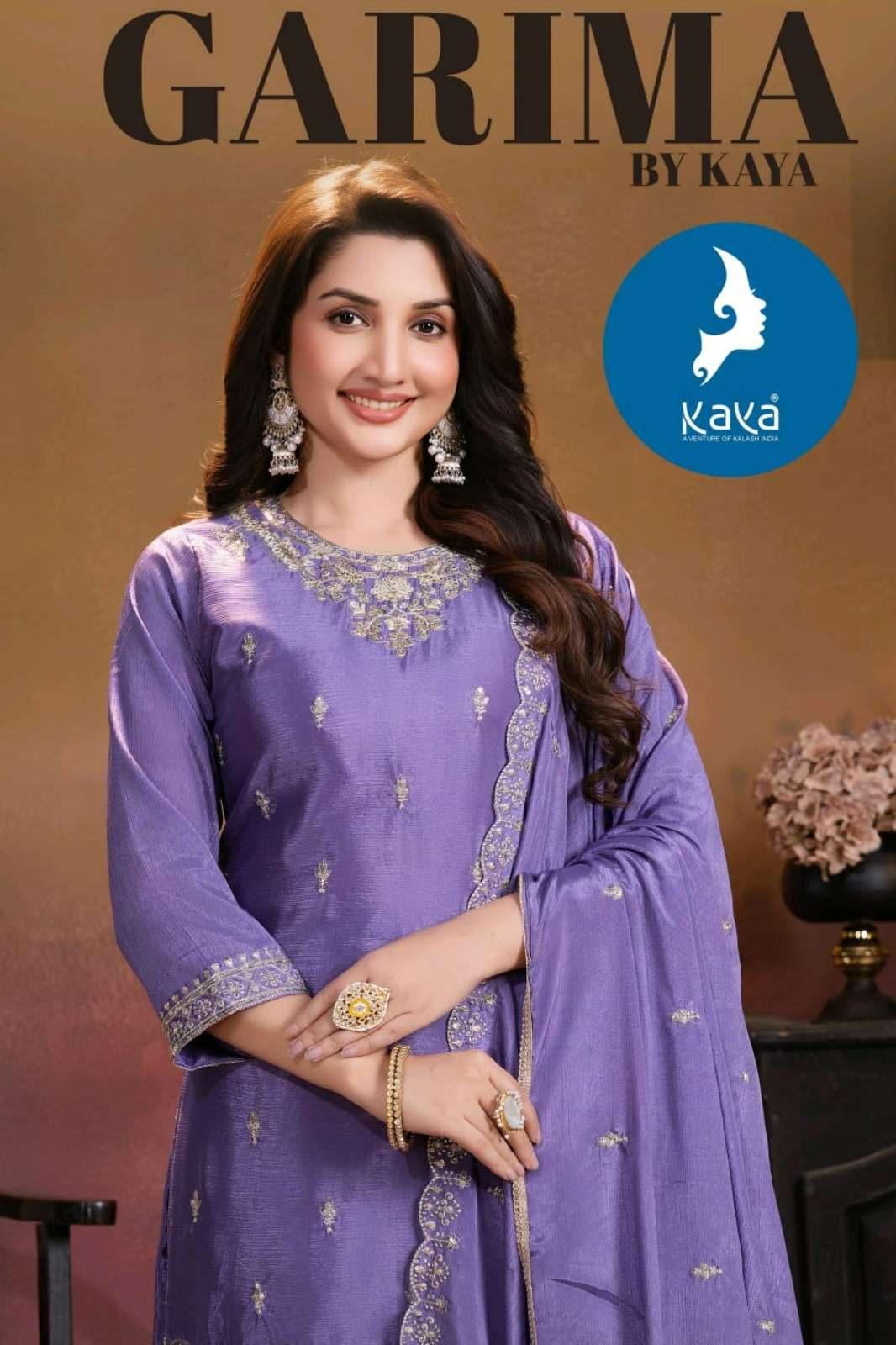 Kaya GARIMA Ready to Wear Chinon Suit with Embroidery Work