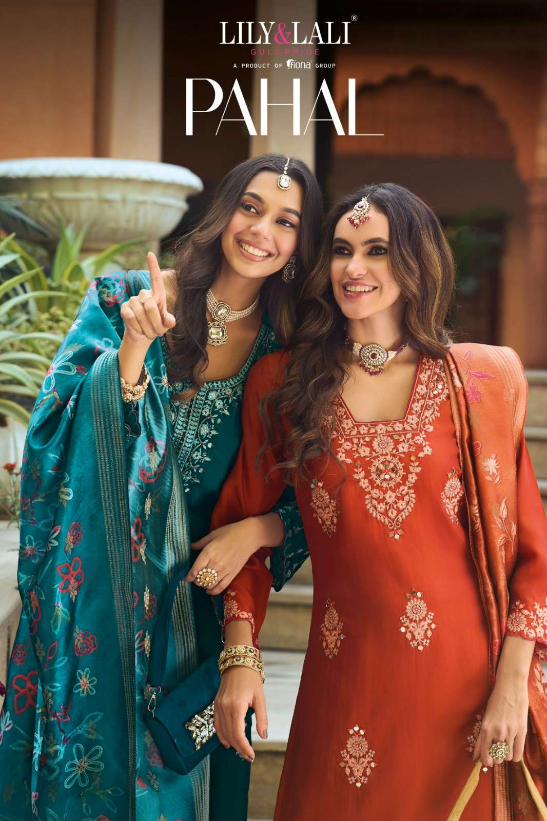 LILY & LALI Pahal Viscose Silk Suit with Mirror work & Embroidery Work