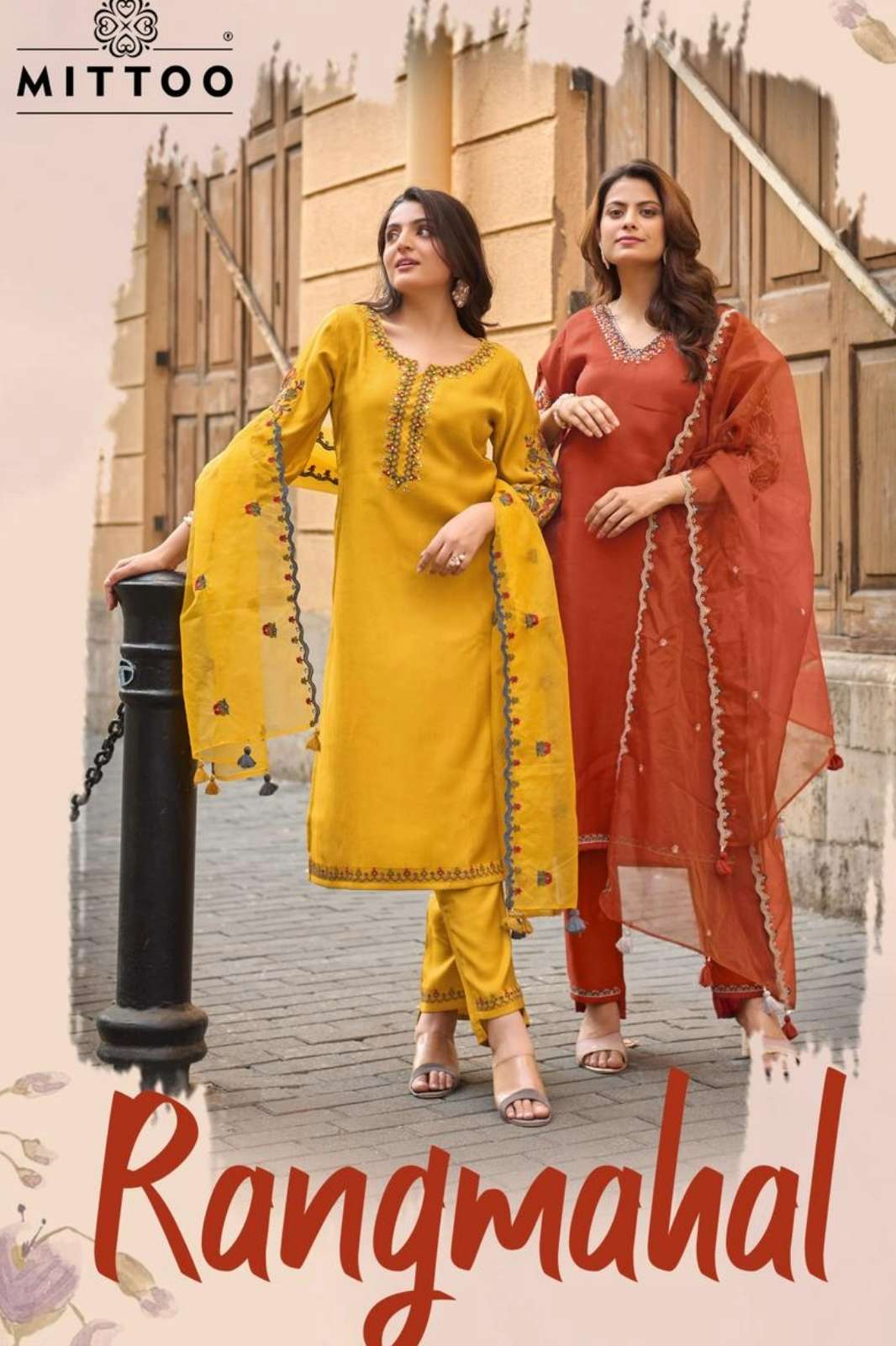 Mittoo Rang Mahal Ready to Wear Viscose Weaving Thread & Handwork Suit 