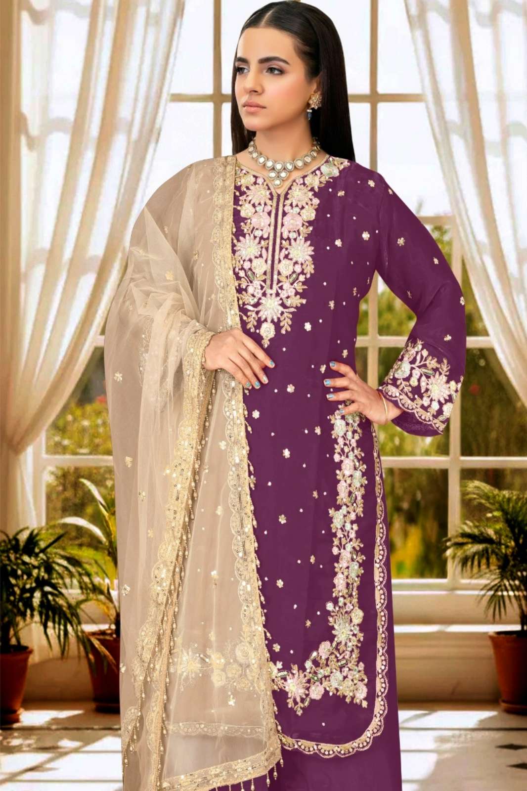 Motifz R 1282 Jimmy Chew Pakistani Suit with Embroidery Work