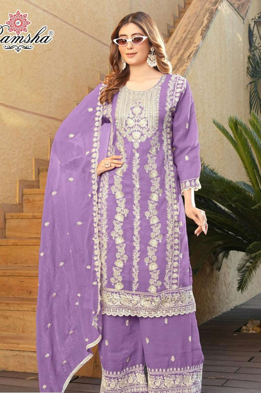 RAMSHA R 1504 Ready to Wear Embroidery Crunchy Pakistani Suit