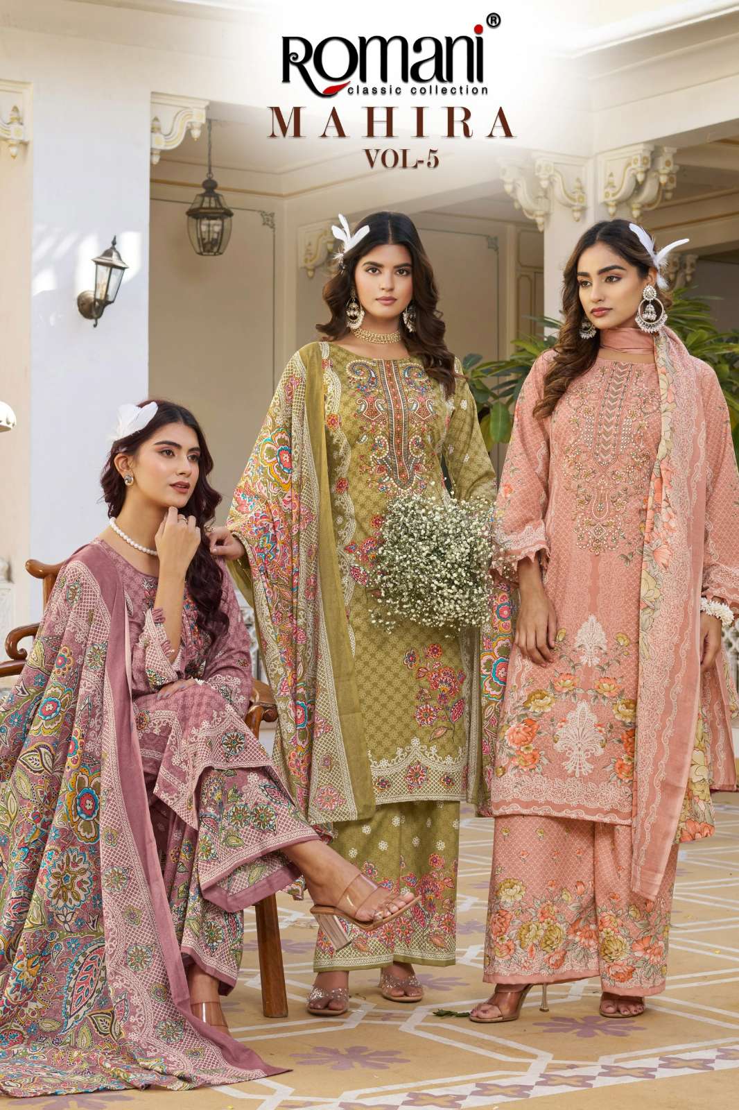 Romani MAHIRA VOL 5 Premium Soft Cotton Suit with Embroidery Work