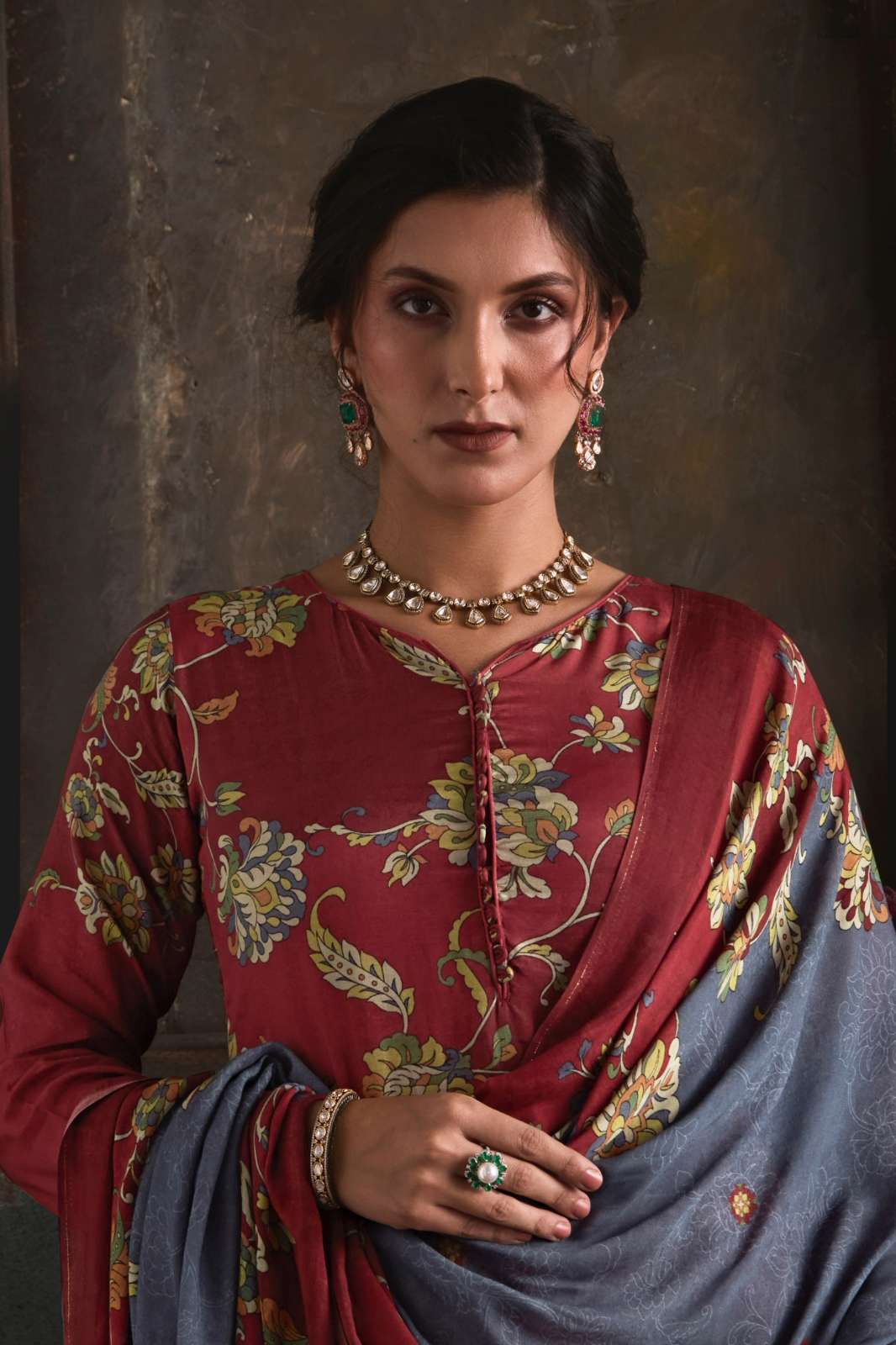  SANNA FASHION ELITE Pure Bemberg Musline Silk Digital Printed Suit 